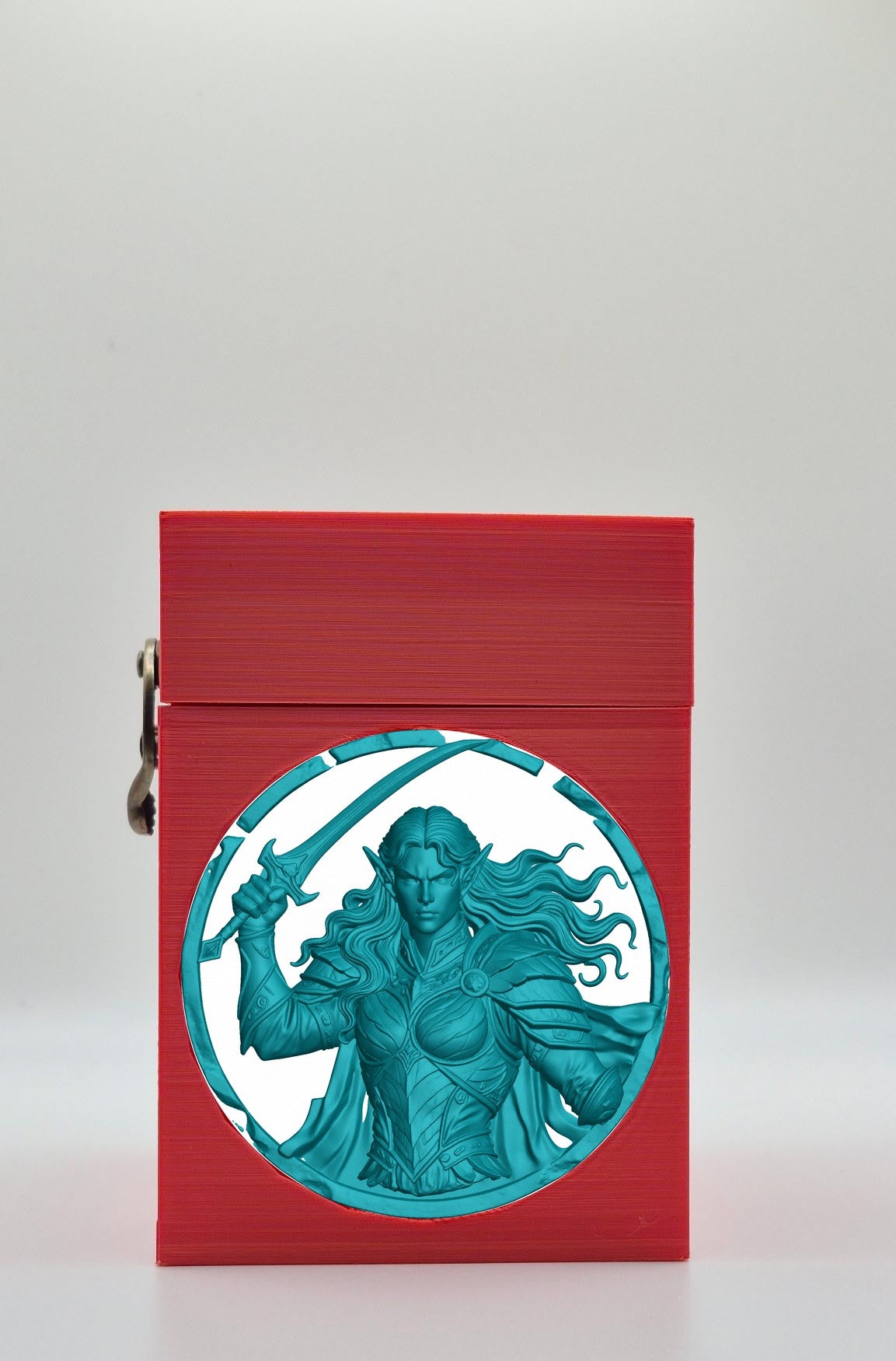 Elvish Warrior Card Box — Red