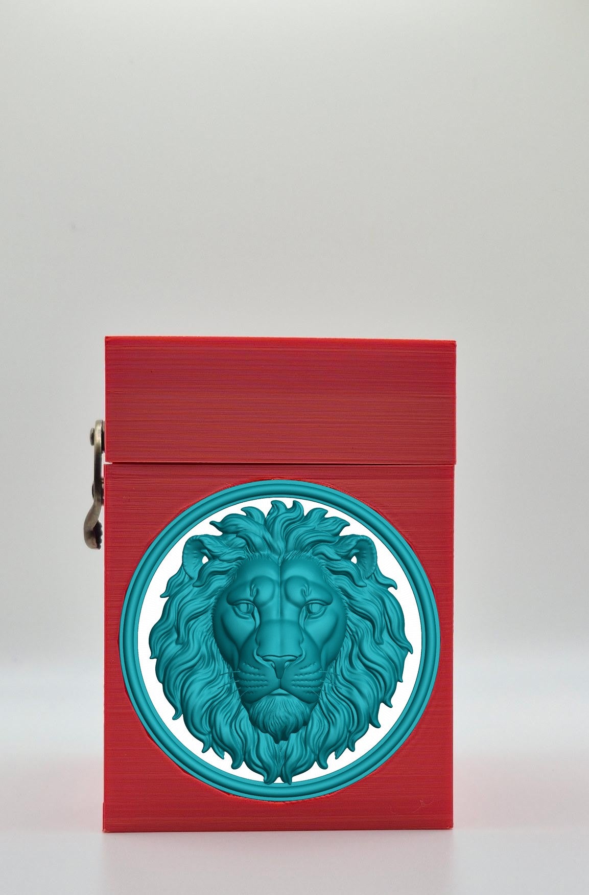 Lion Card Box — Red