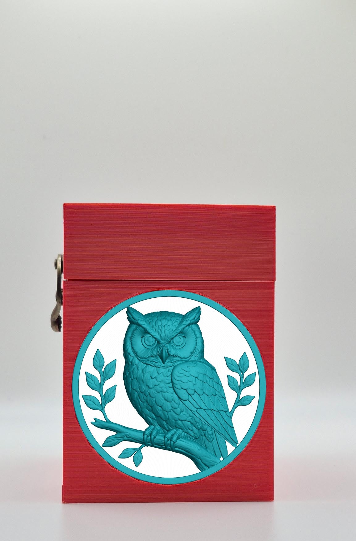 Owl Card Box — Red