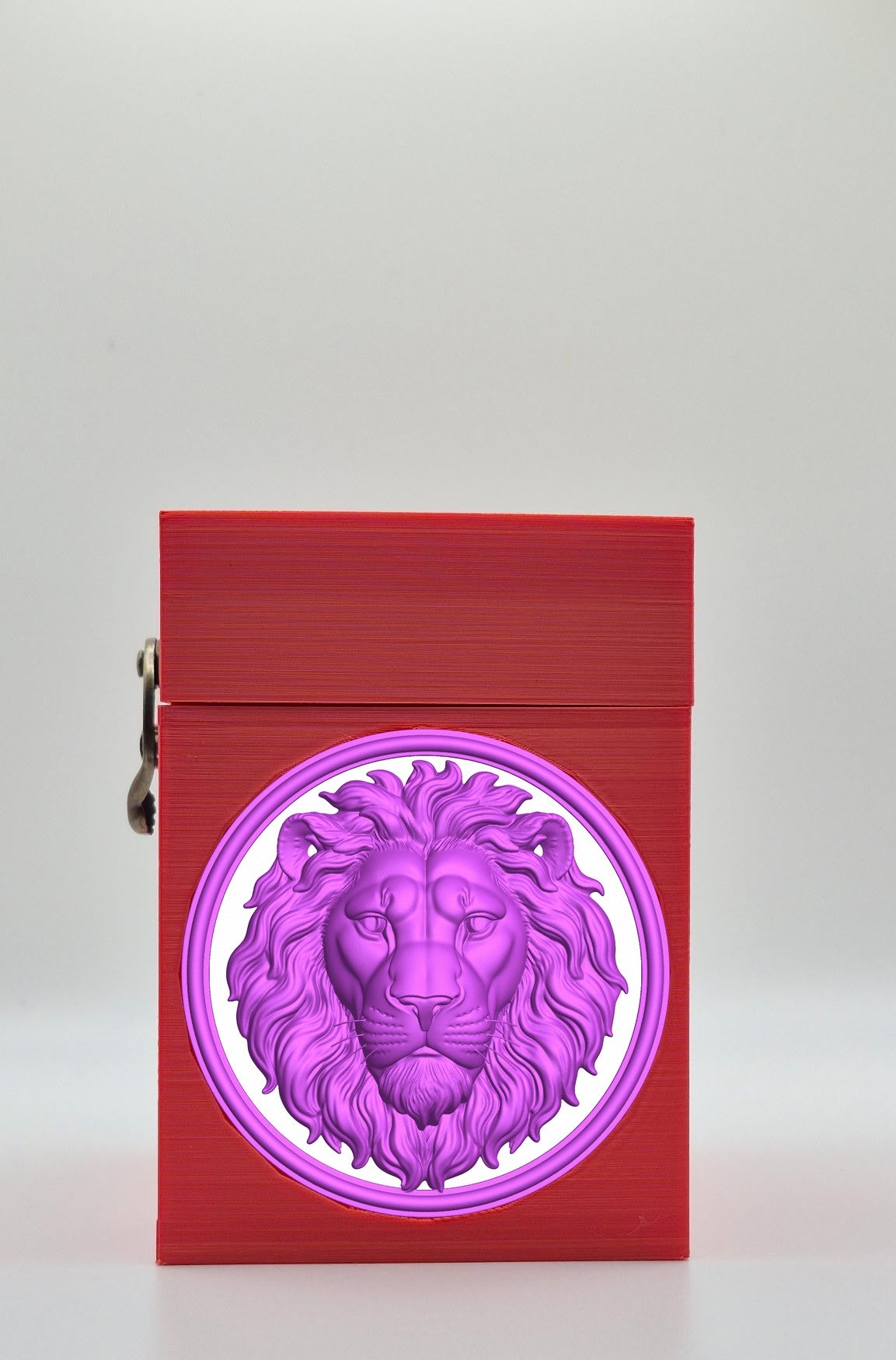 Lion Card Box — Red