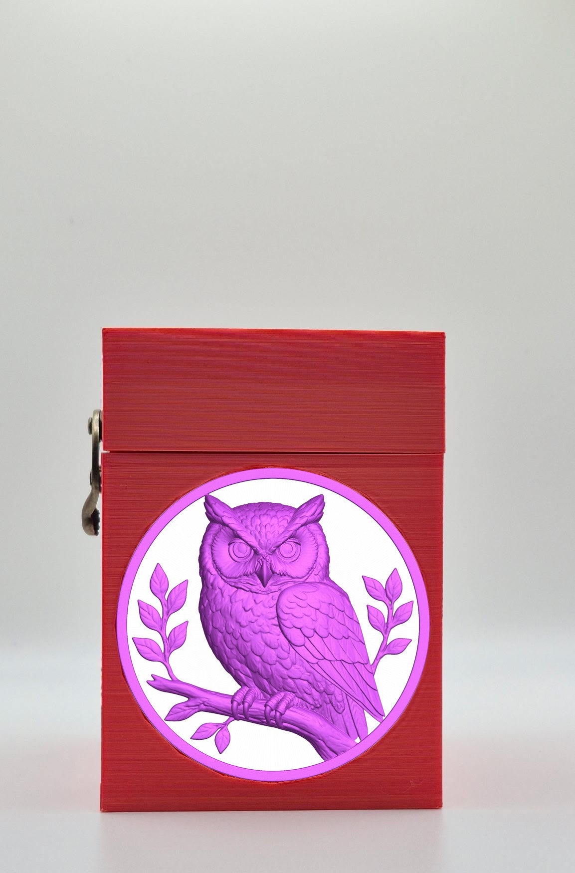 Owl Card Box — Red