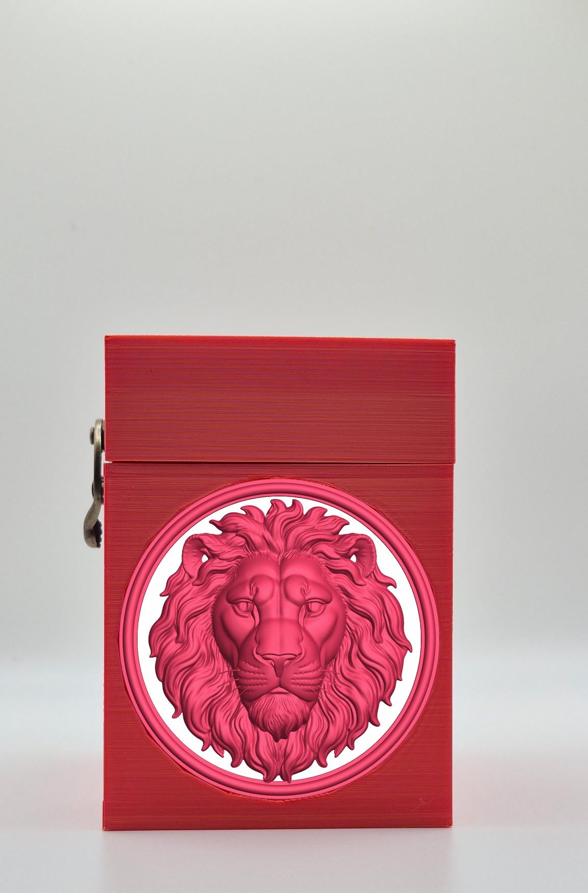 Lion Card Box — Red