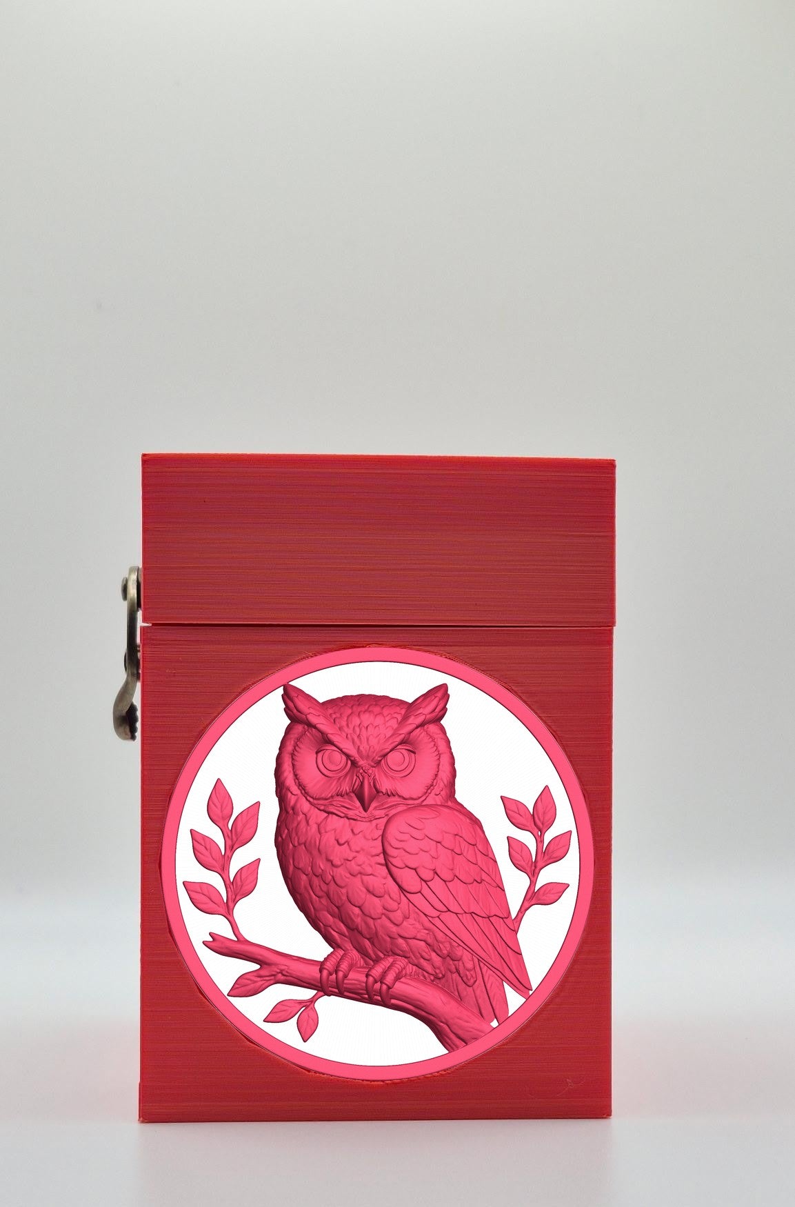 Owl Card Box — Red