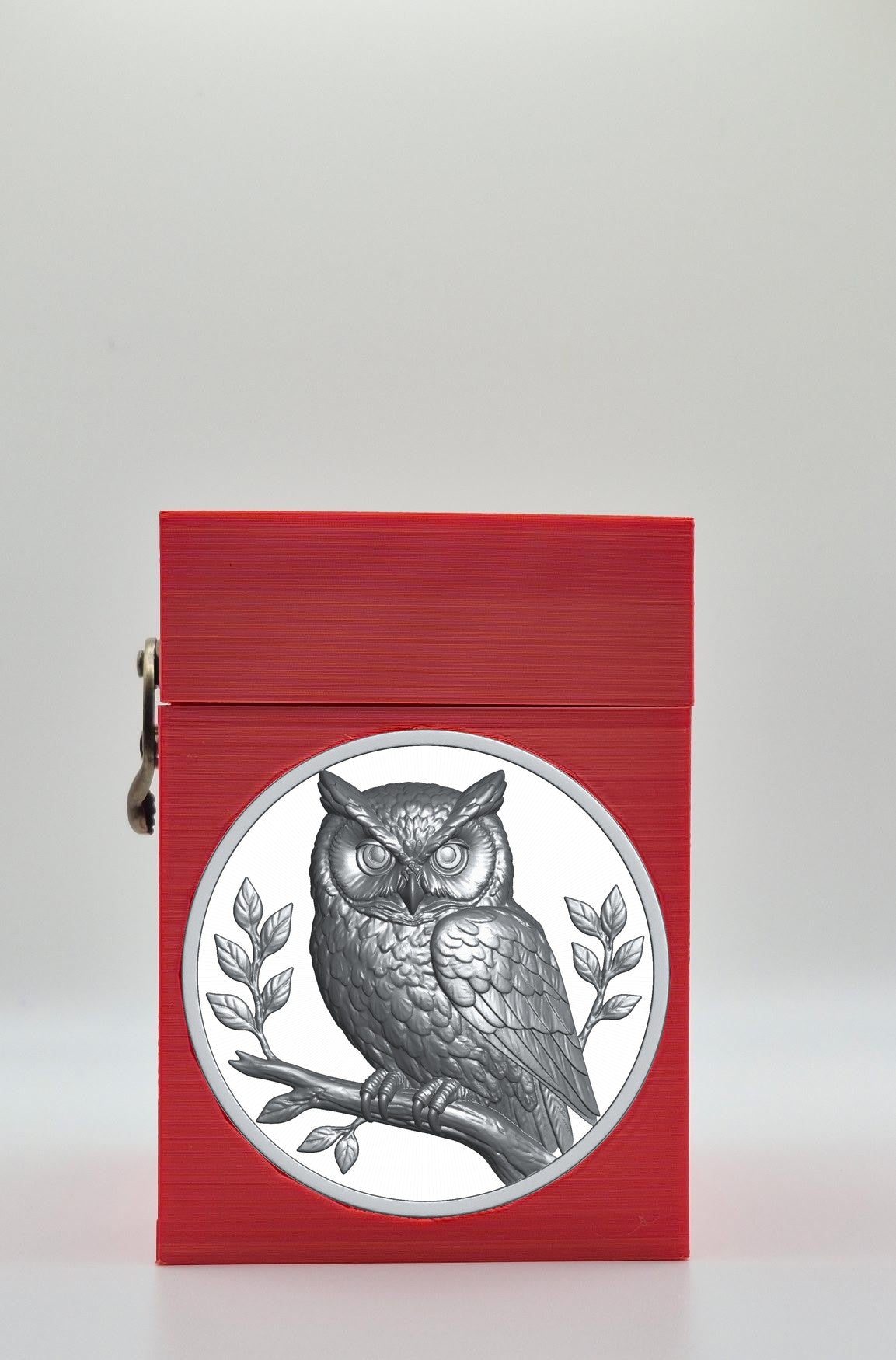 Owl Card Box — Red