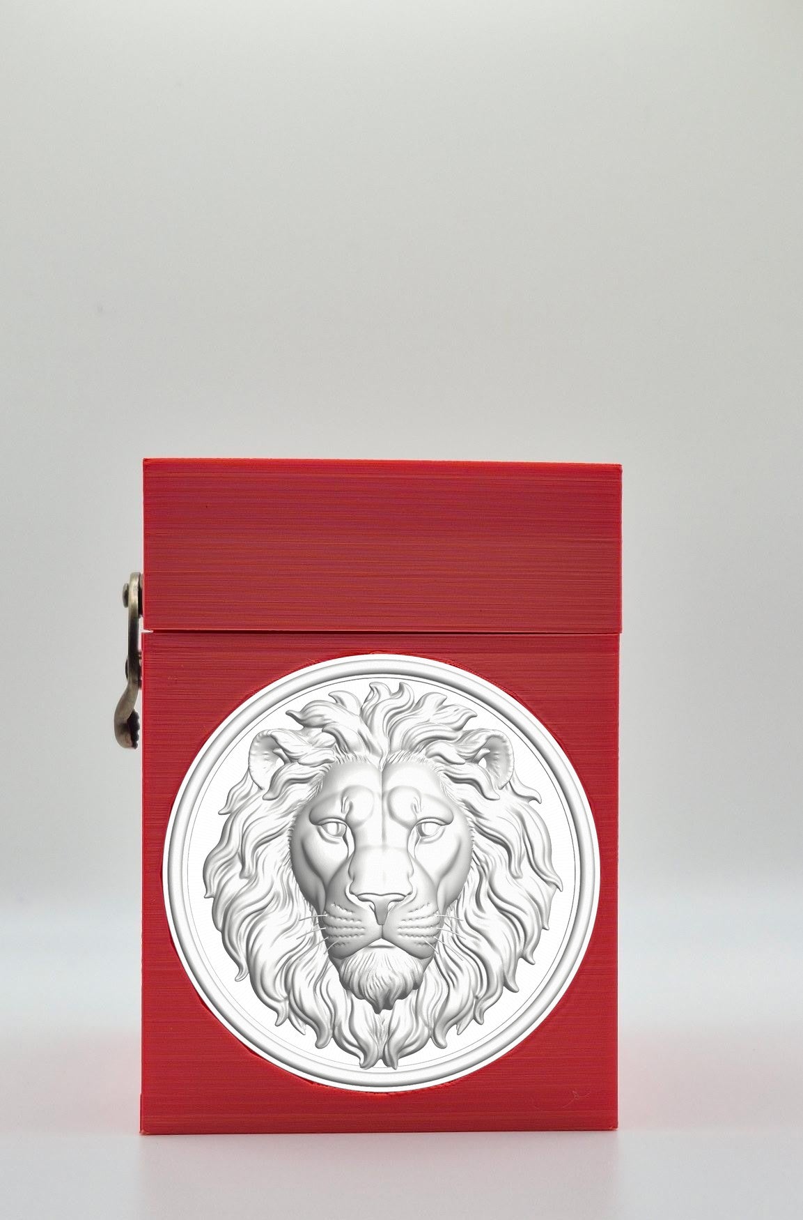 Lion Card Box — Red