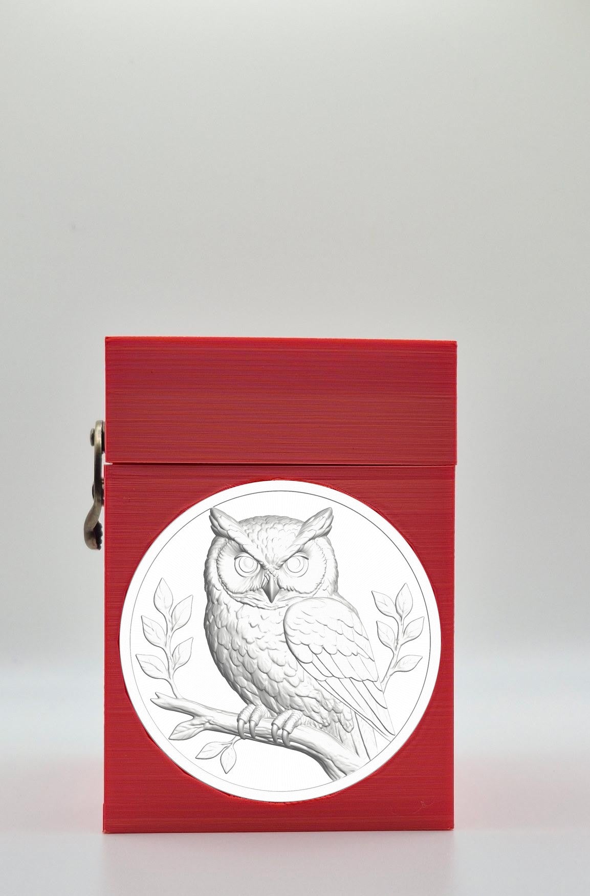 Owl Card Box — Red