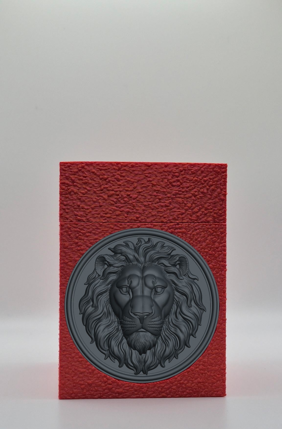 Lion Card Box — Red