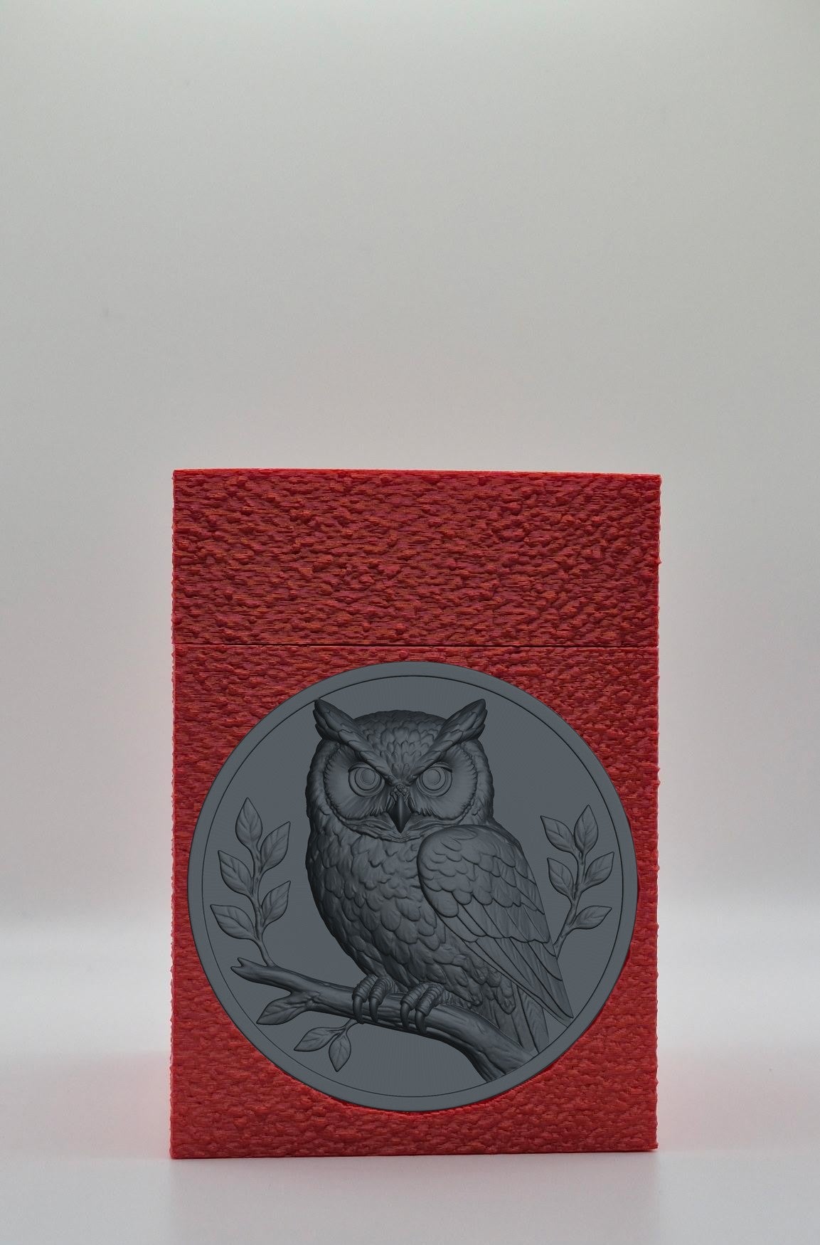 Owl Card Box — Red
