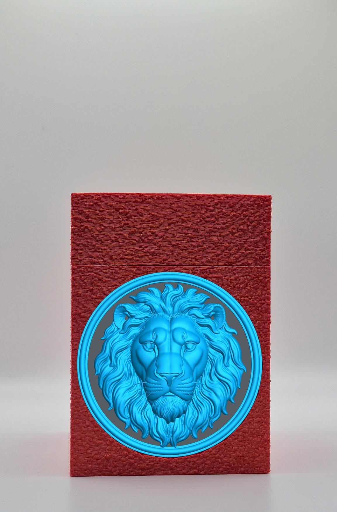 Lion Card Box — Red