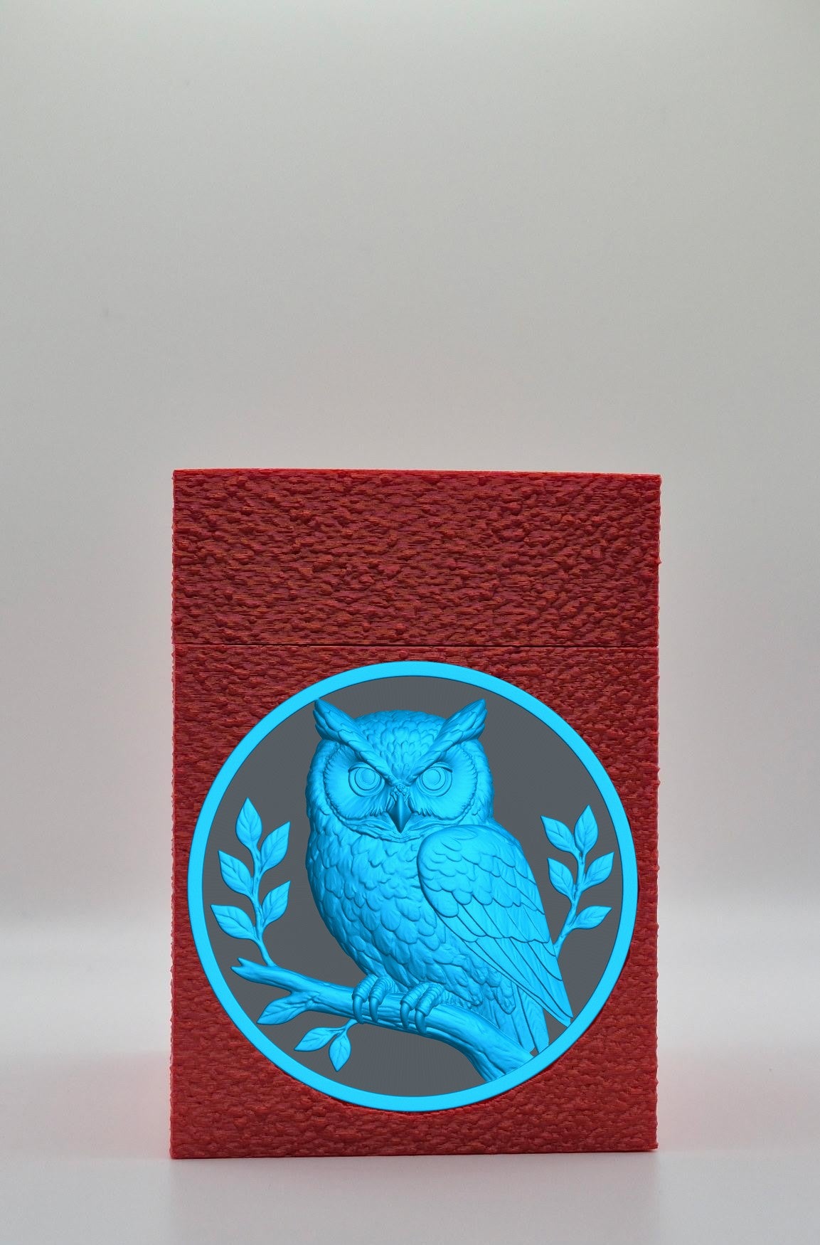 Owl Card Box — Red
