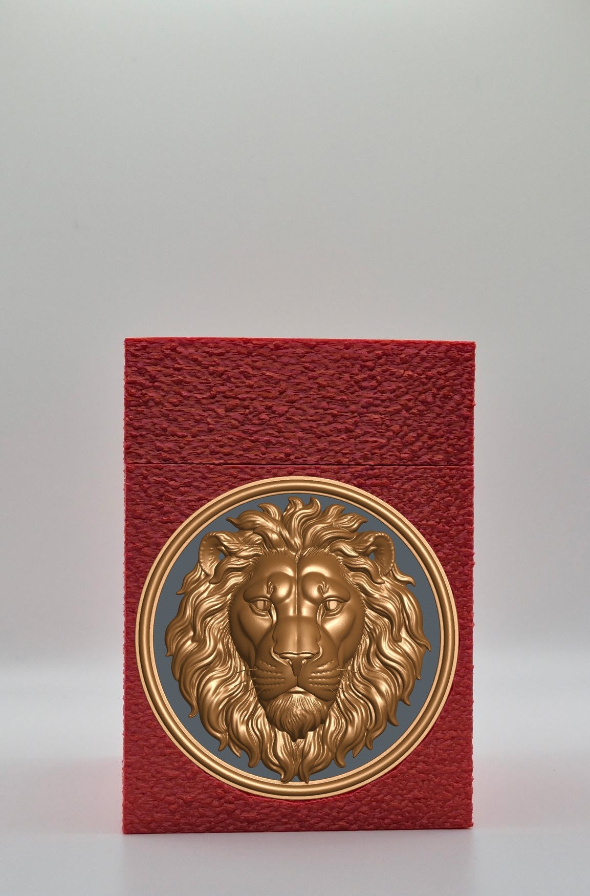 Lion Card Box — Red