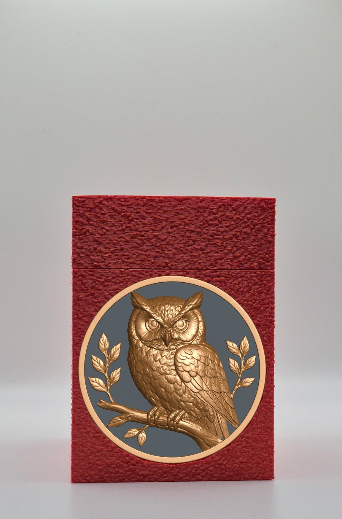 Owl Card Box — Red