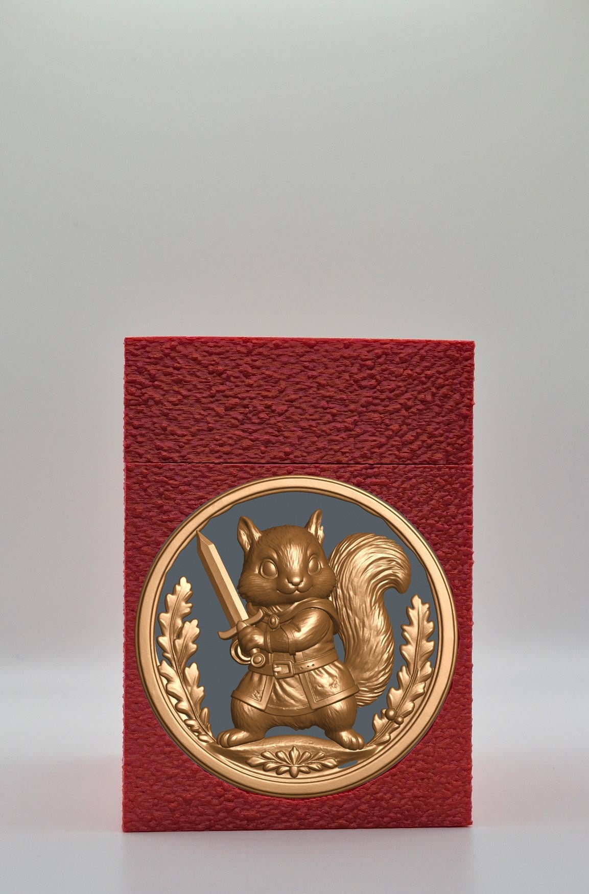 Squirrel Card Box — Red