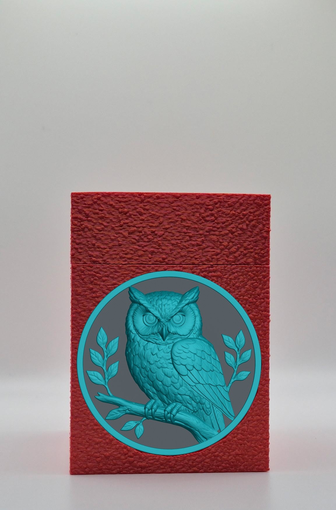 Owl Card Box — Red