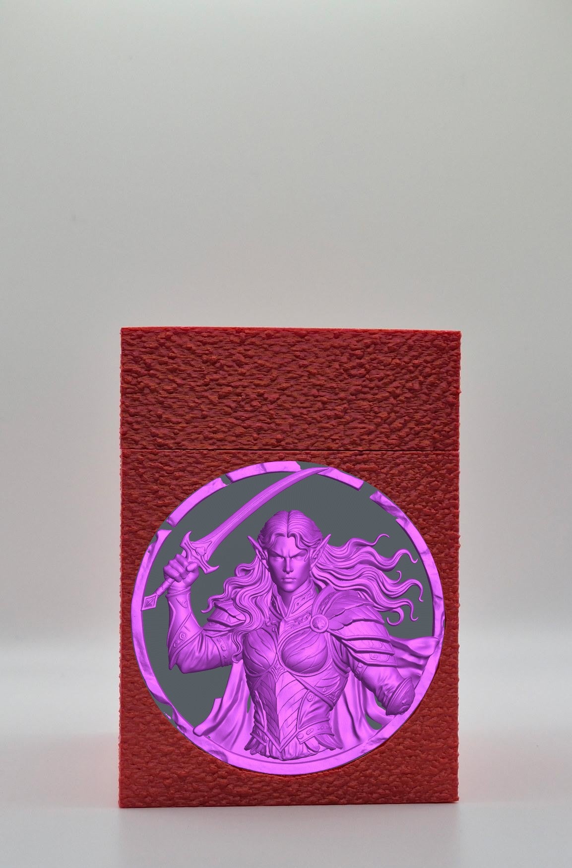 Elvish Warrior Card Box — Red