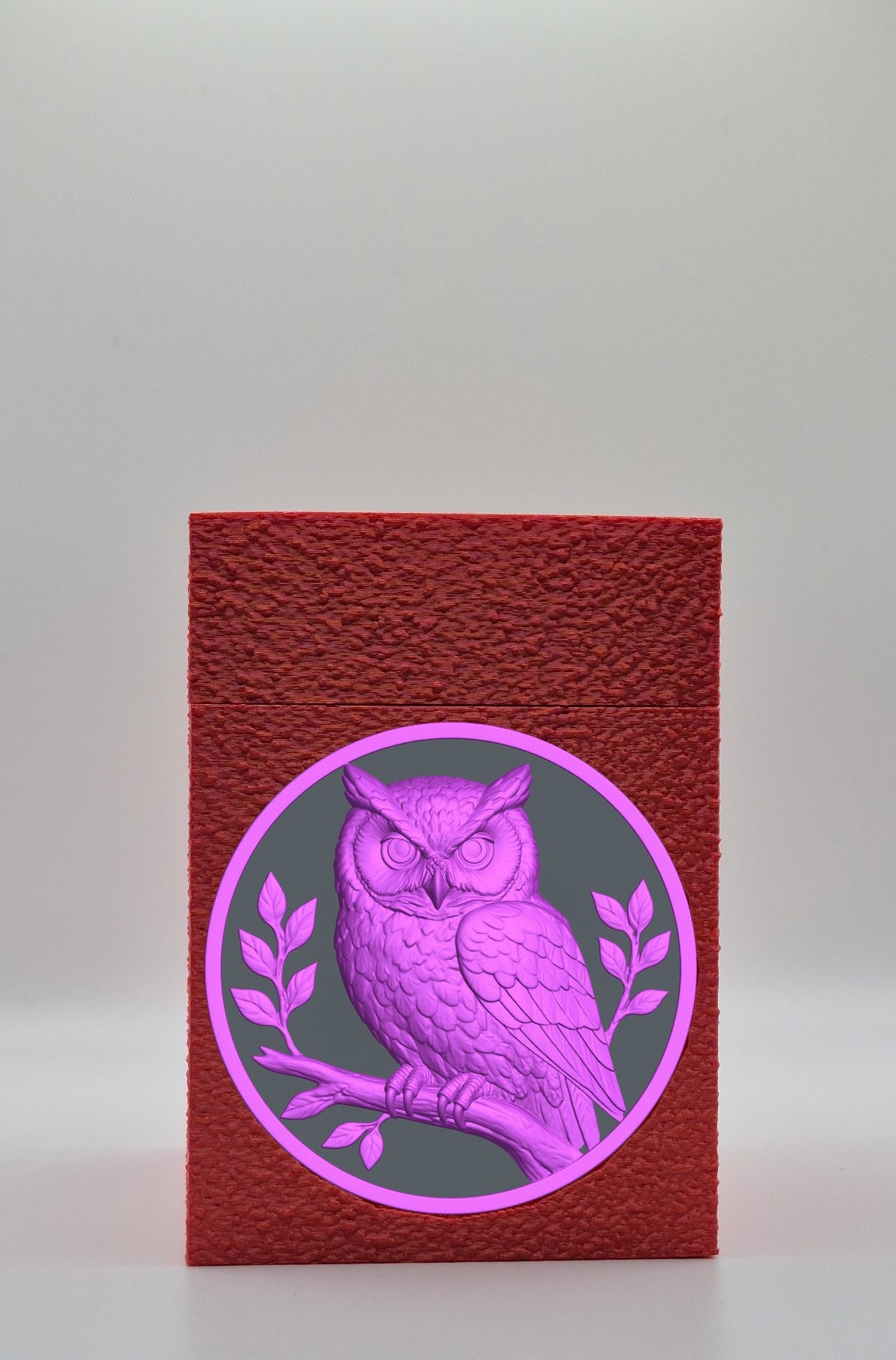 Owl Card Box — Red