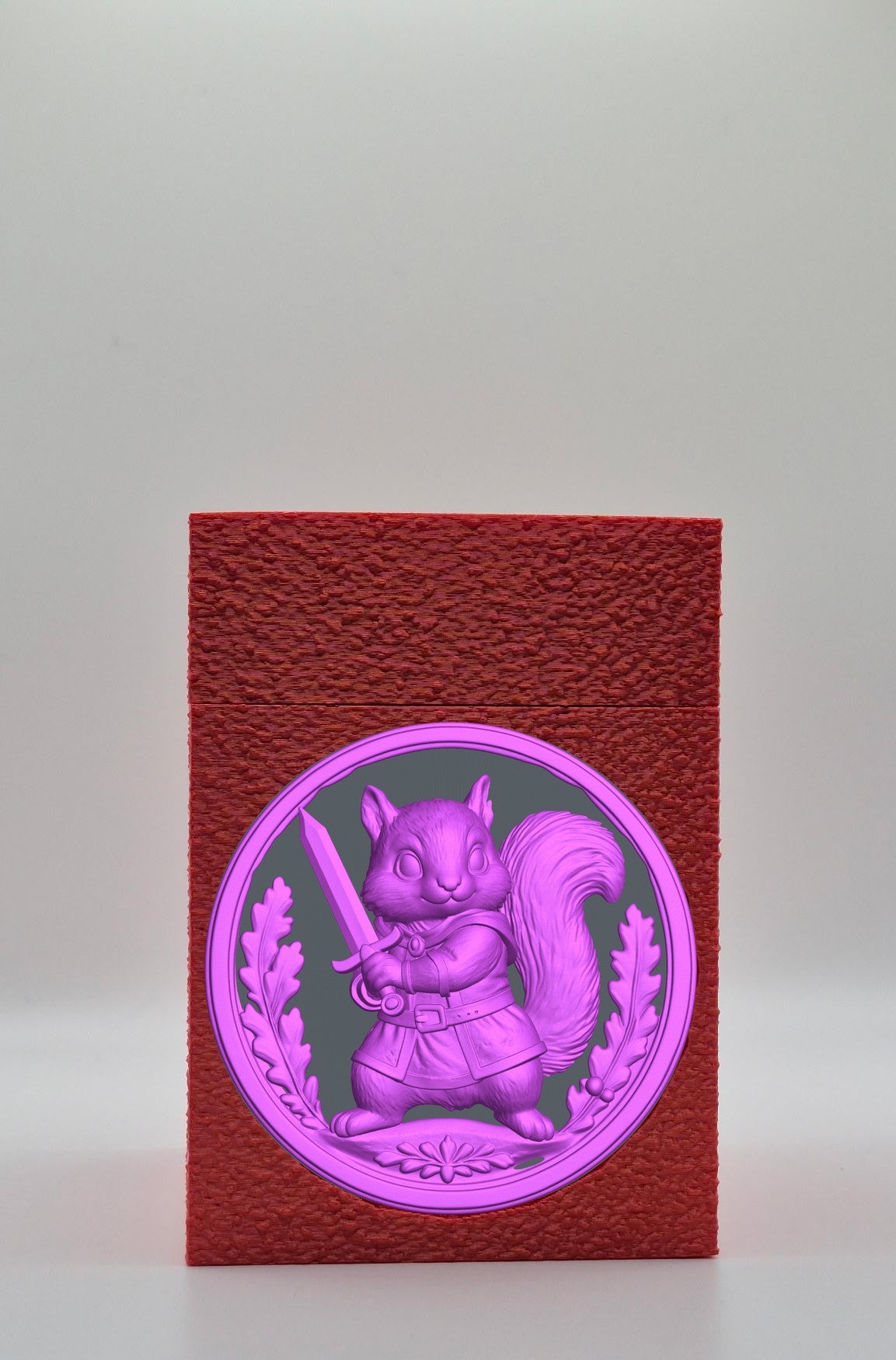 Squirrel Card Box — Red