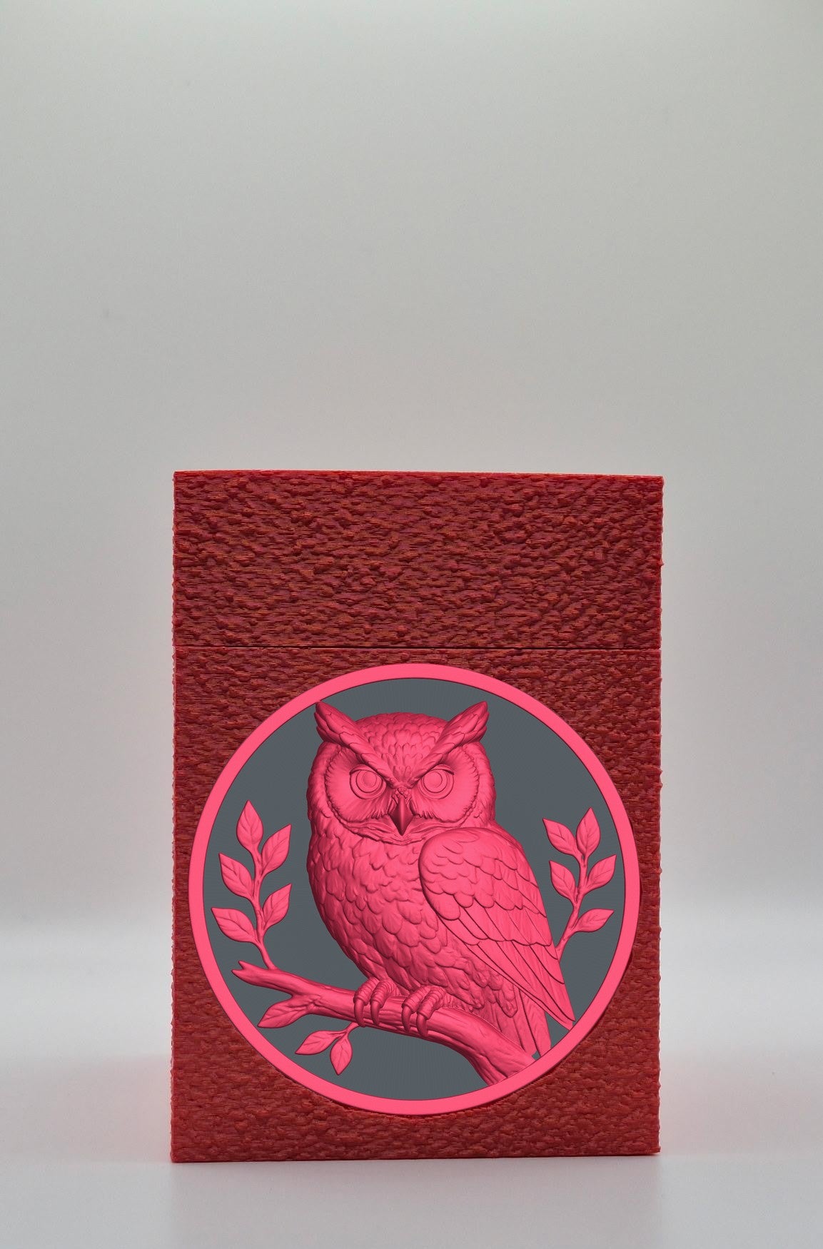 Owl Card Box — Red