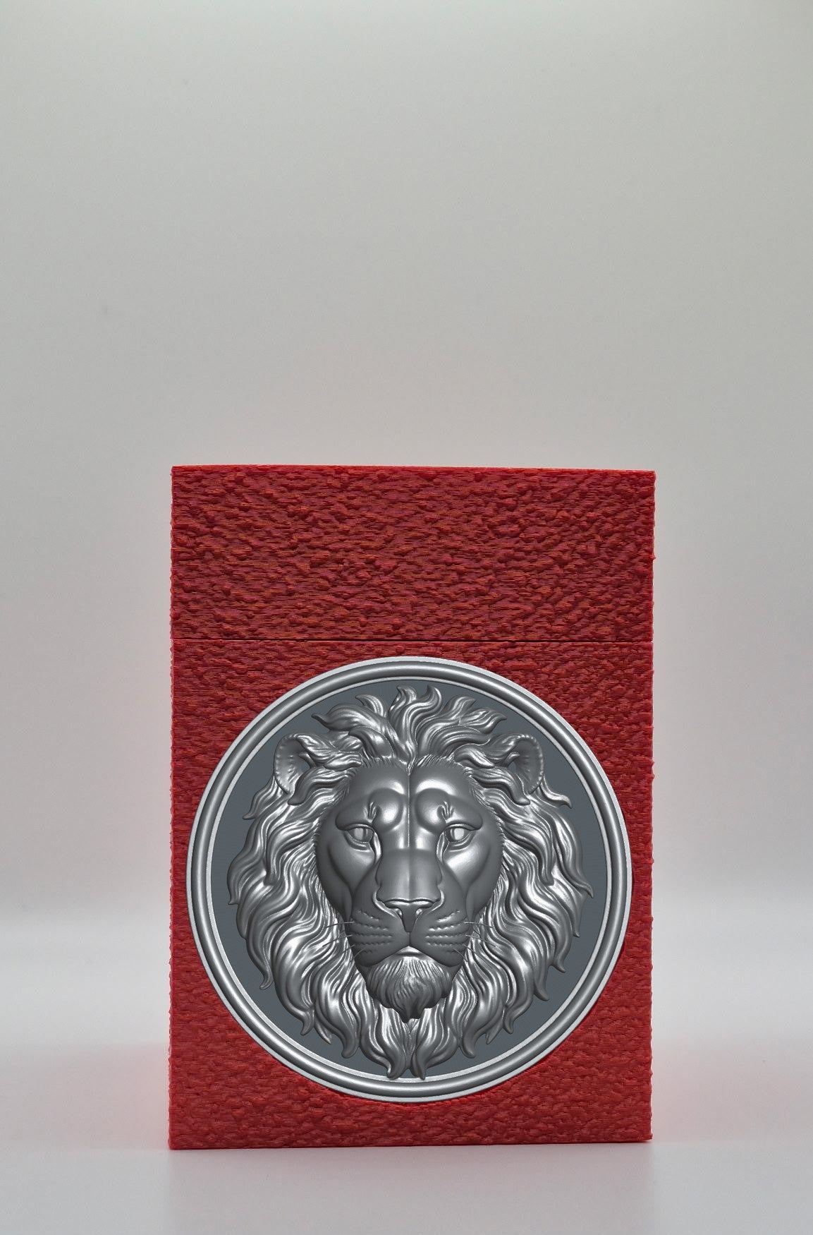 Lion Card Box — Red