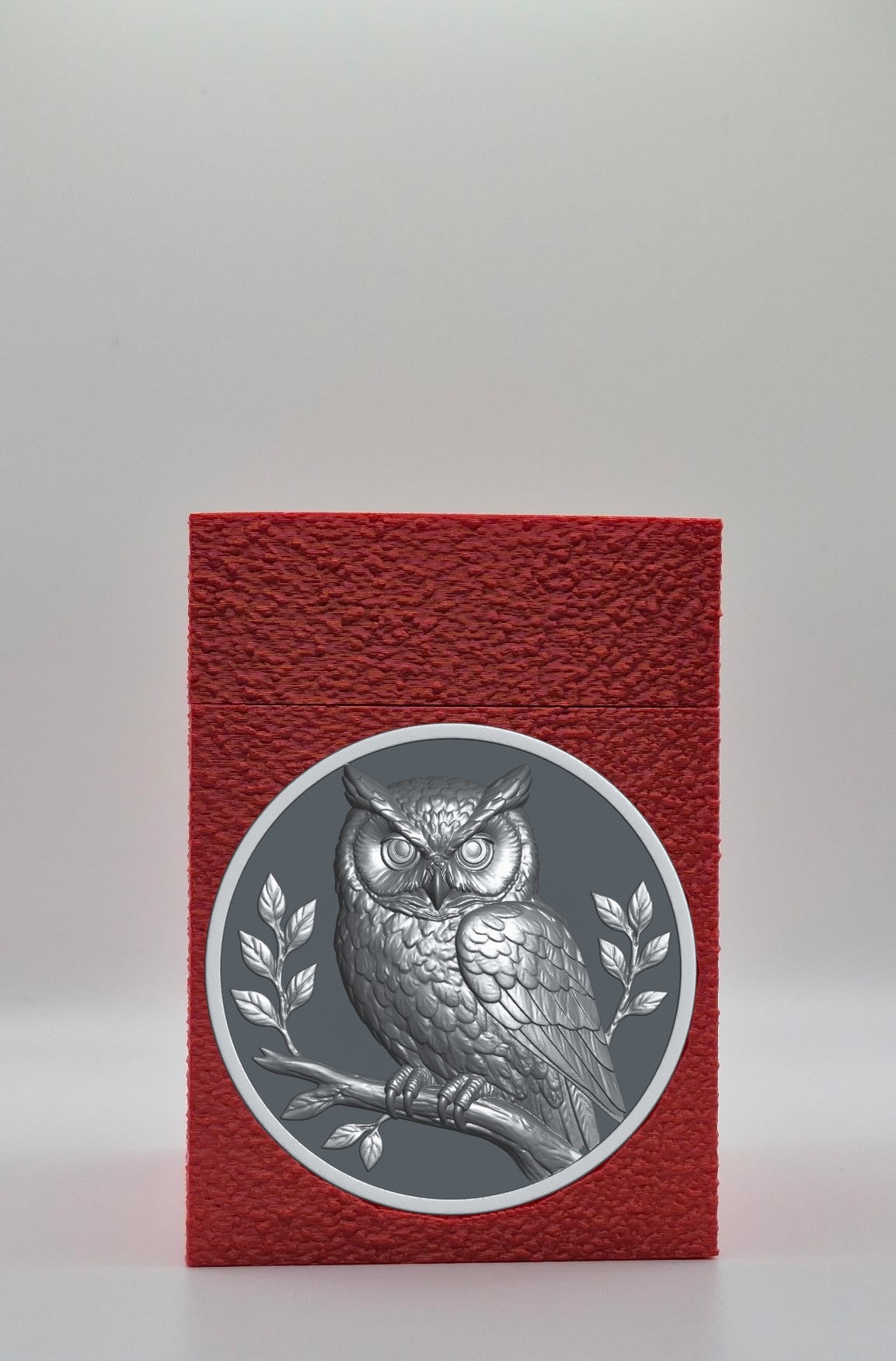 Owl Card Box — Red