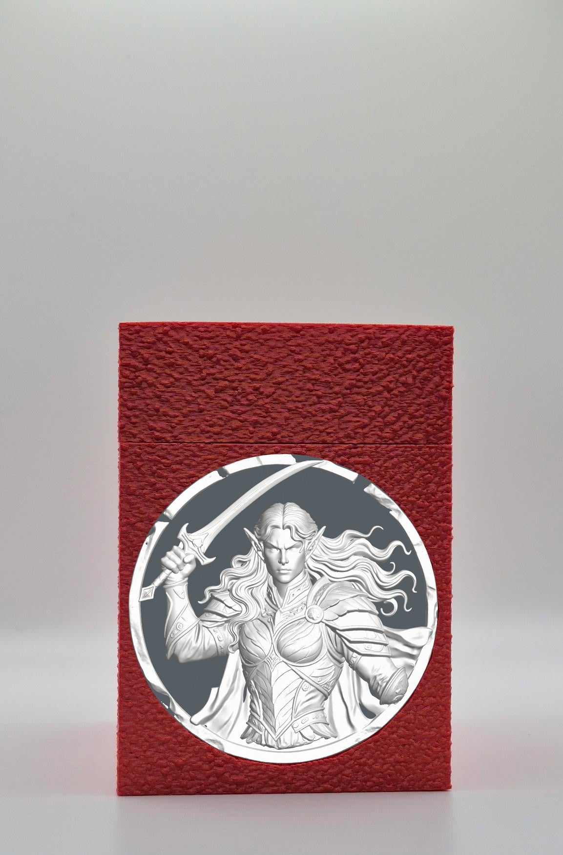 Elvish Warrior Card Box — Red