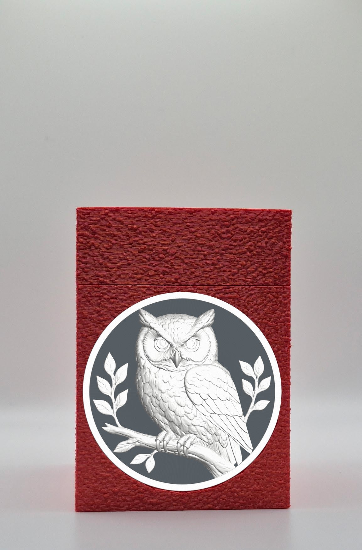 Owl Card Box — Red