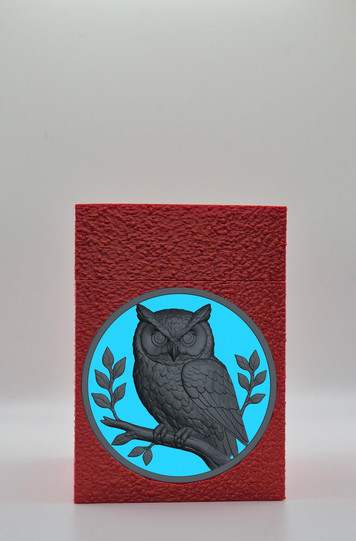 Owl Card Box — Red