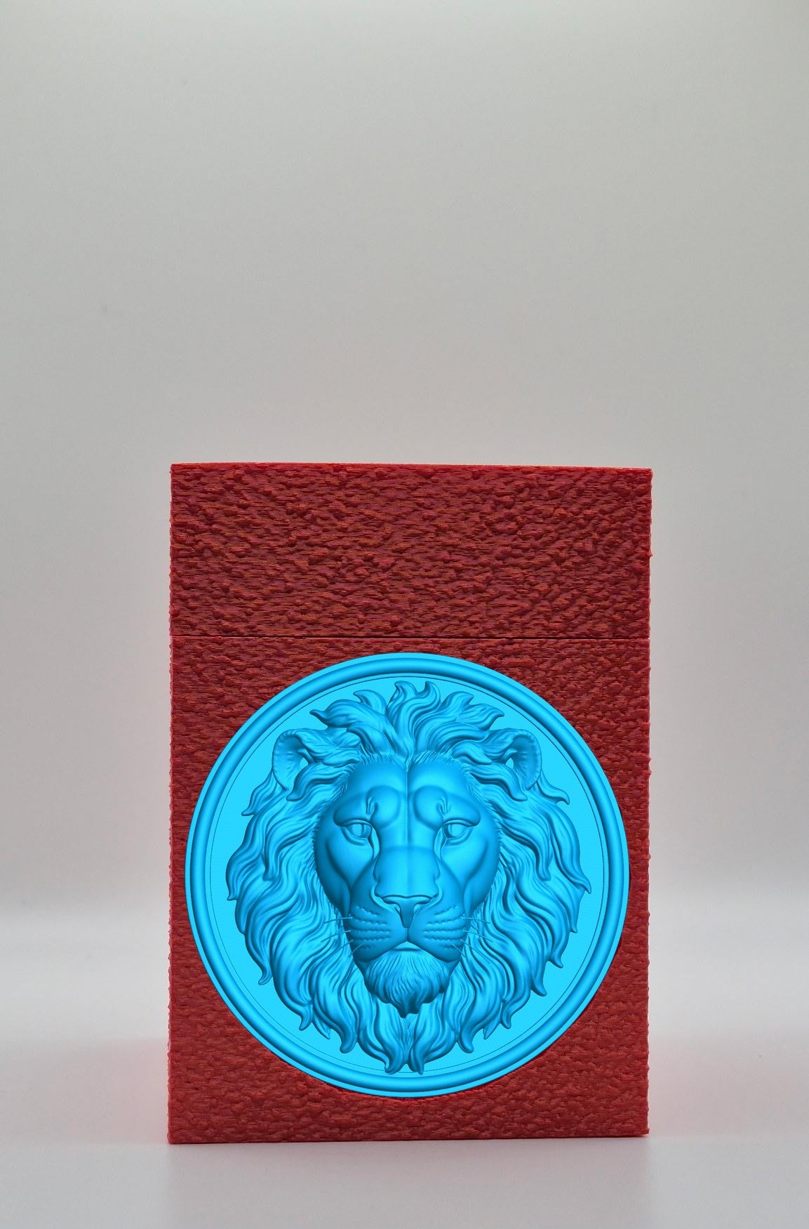 Lion Card Box — Red