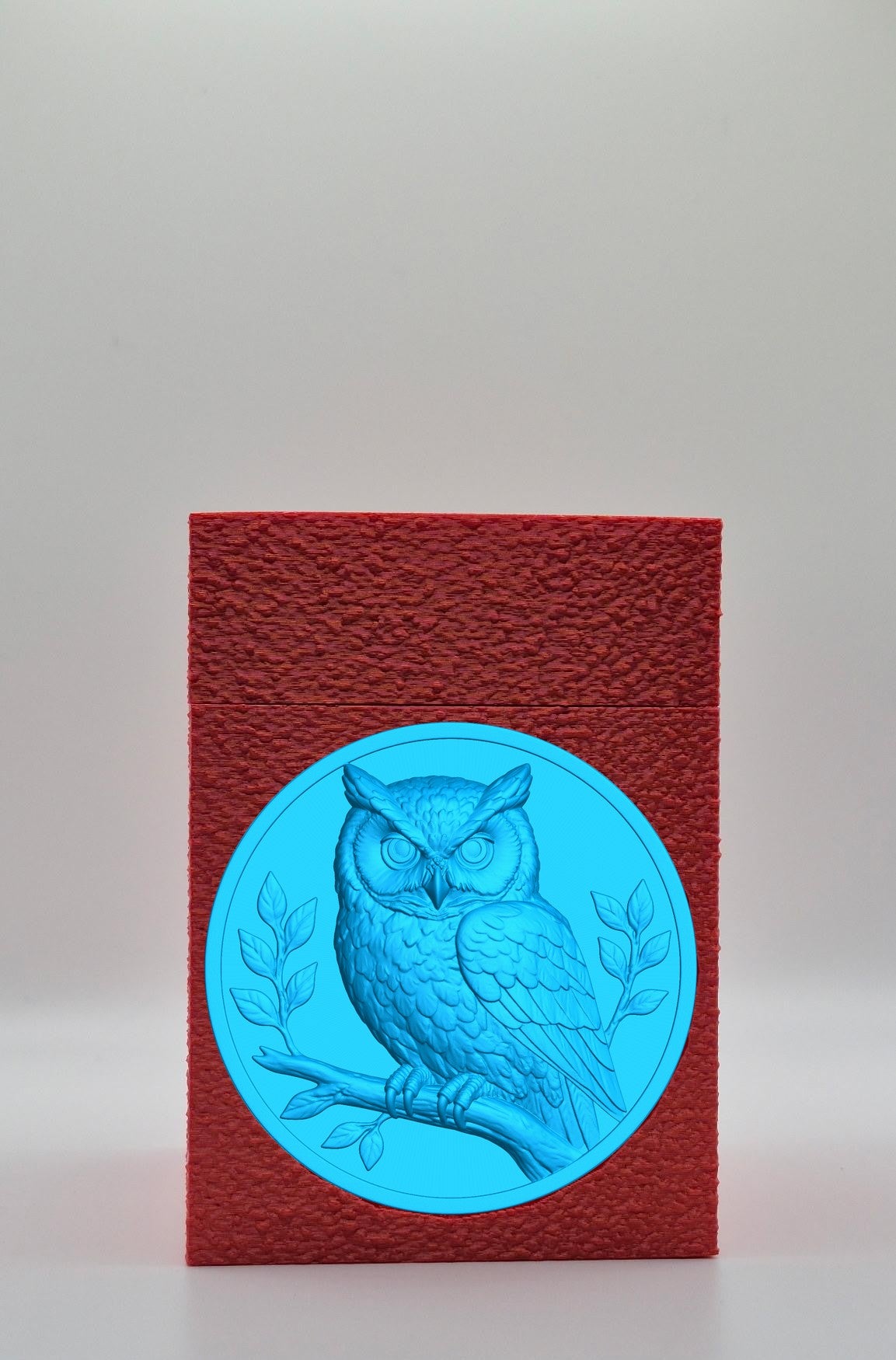 Owl Card Box — Red
