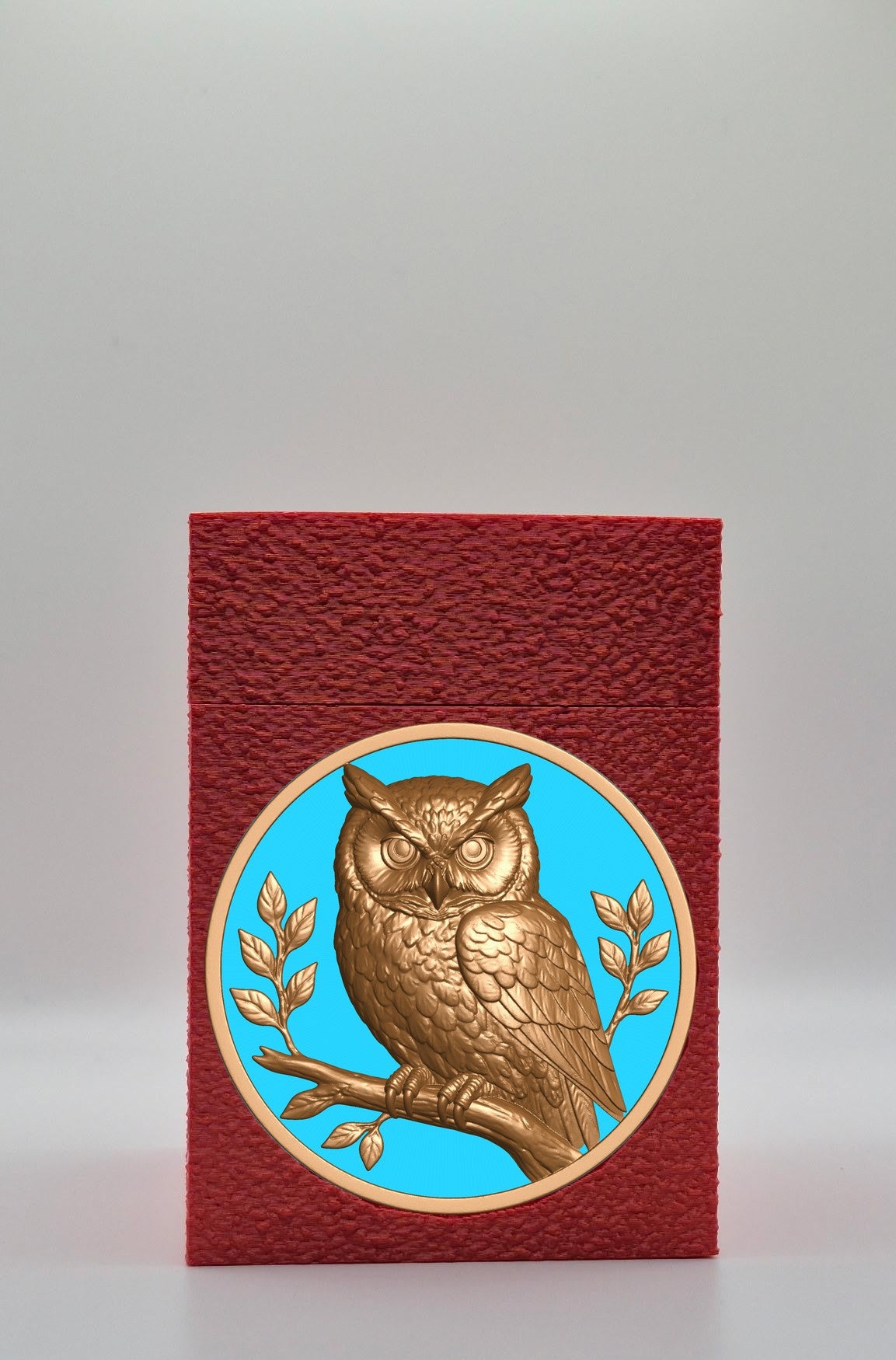 Owl Card Box — Red