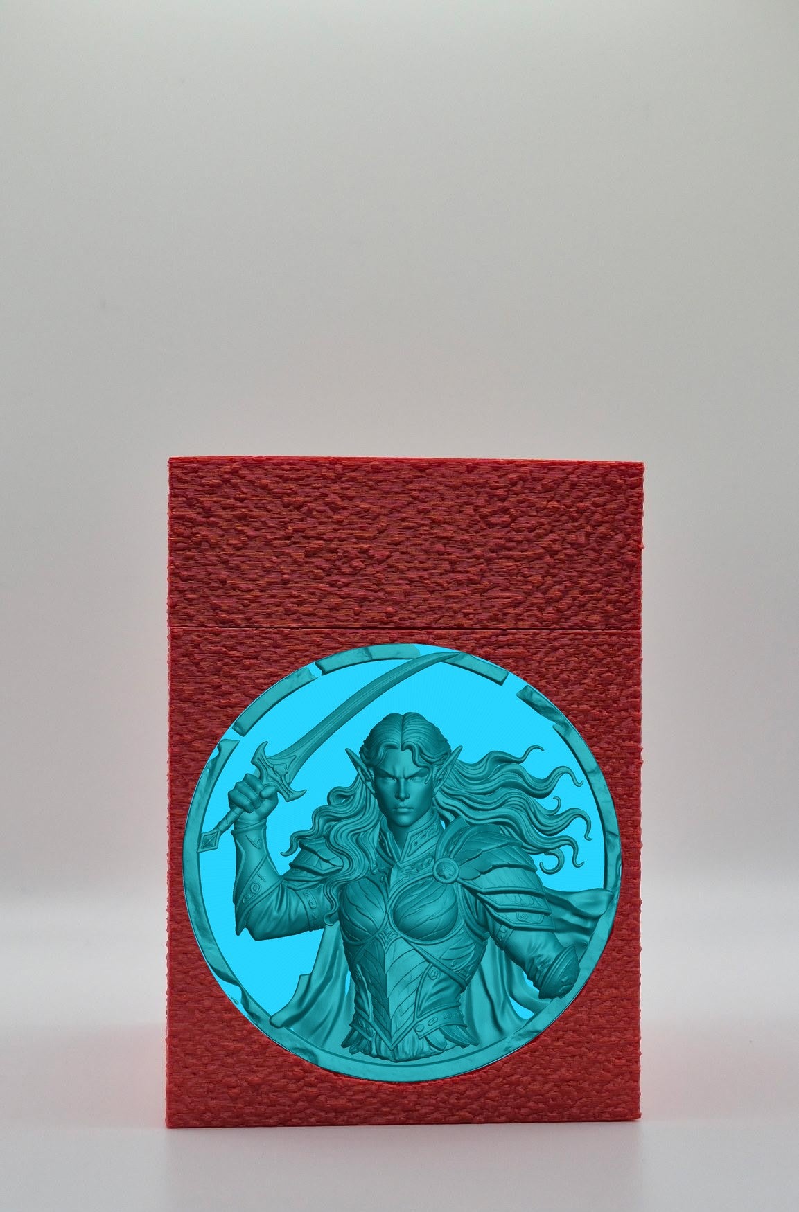 Elvish Warrior Card Box — Red