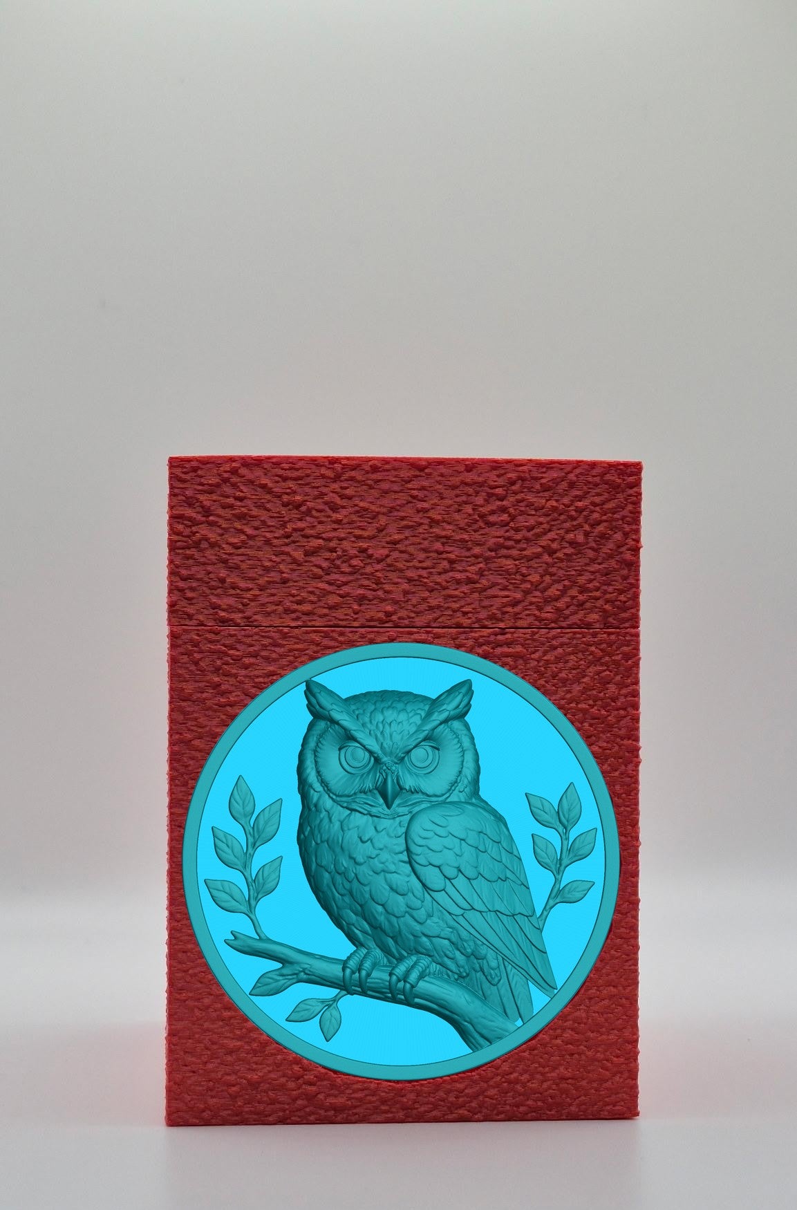 Owl Card Box — Red