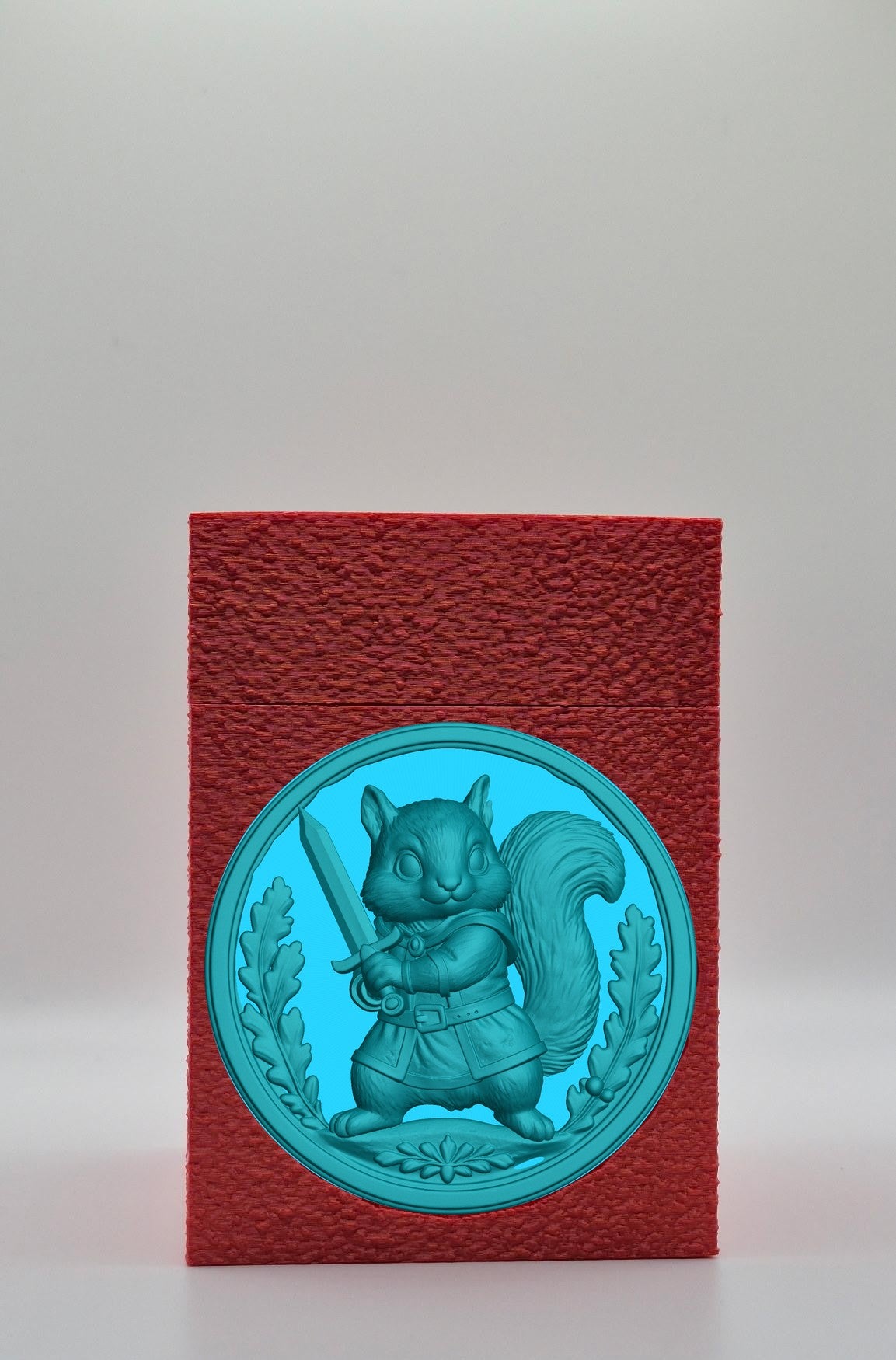 Squirrel Card Box — Red