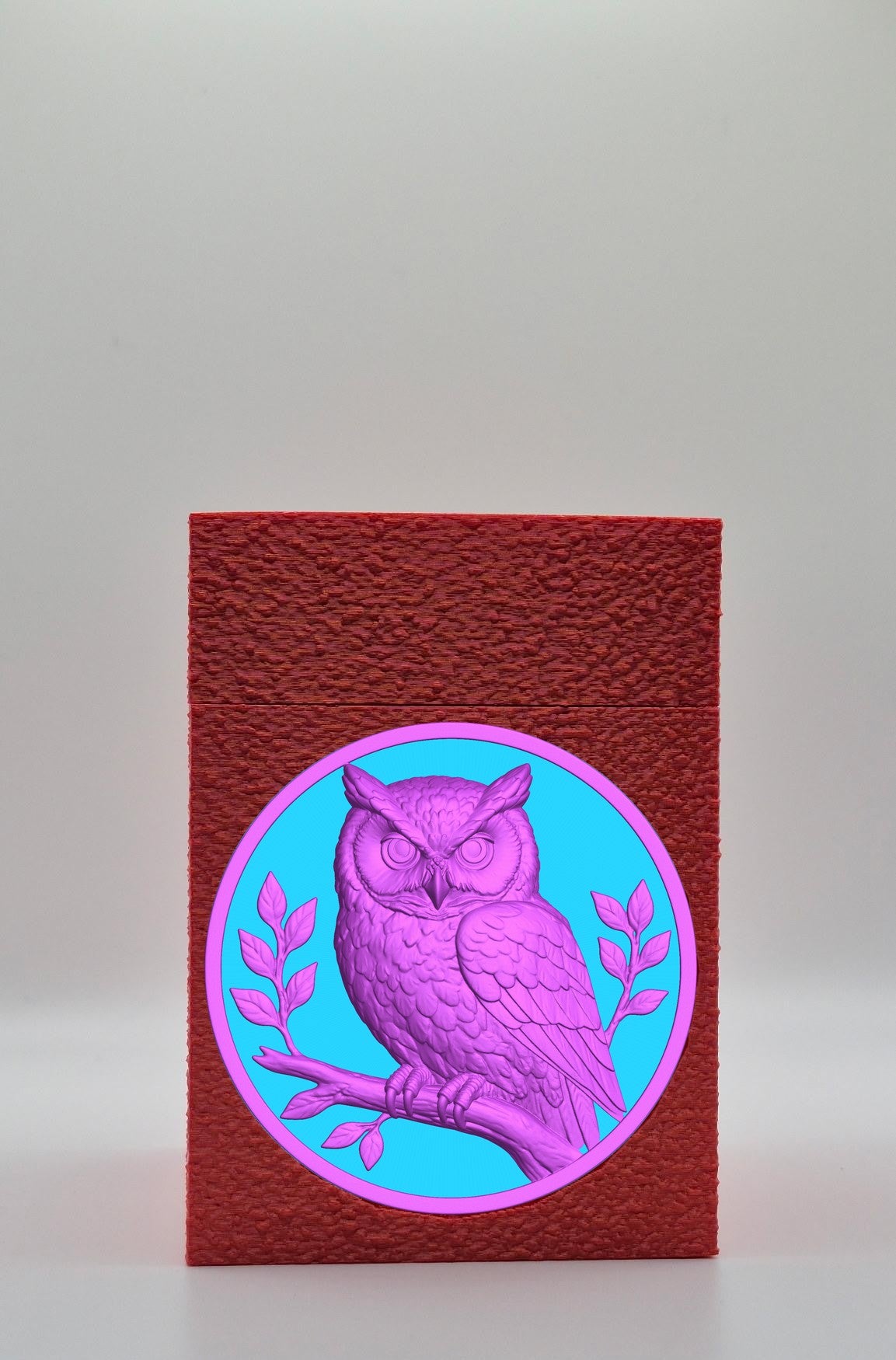 Owl Card Box — Red