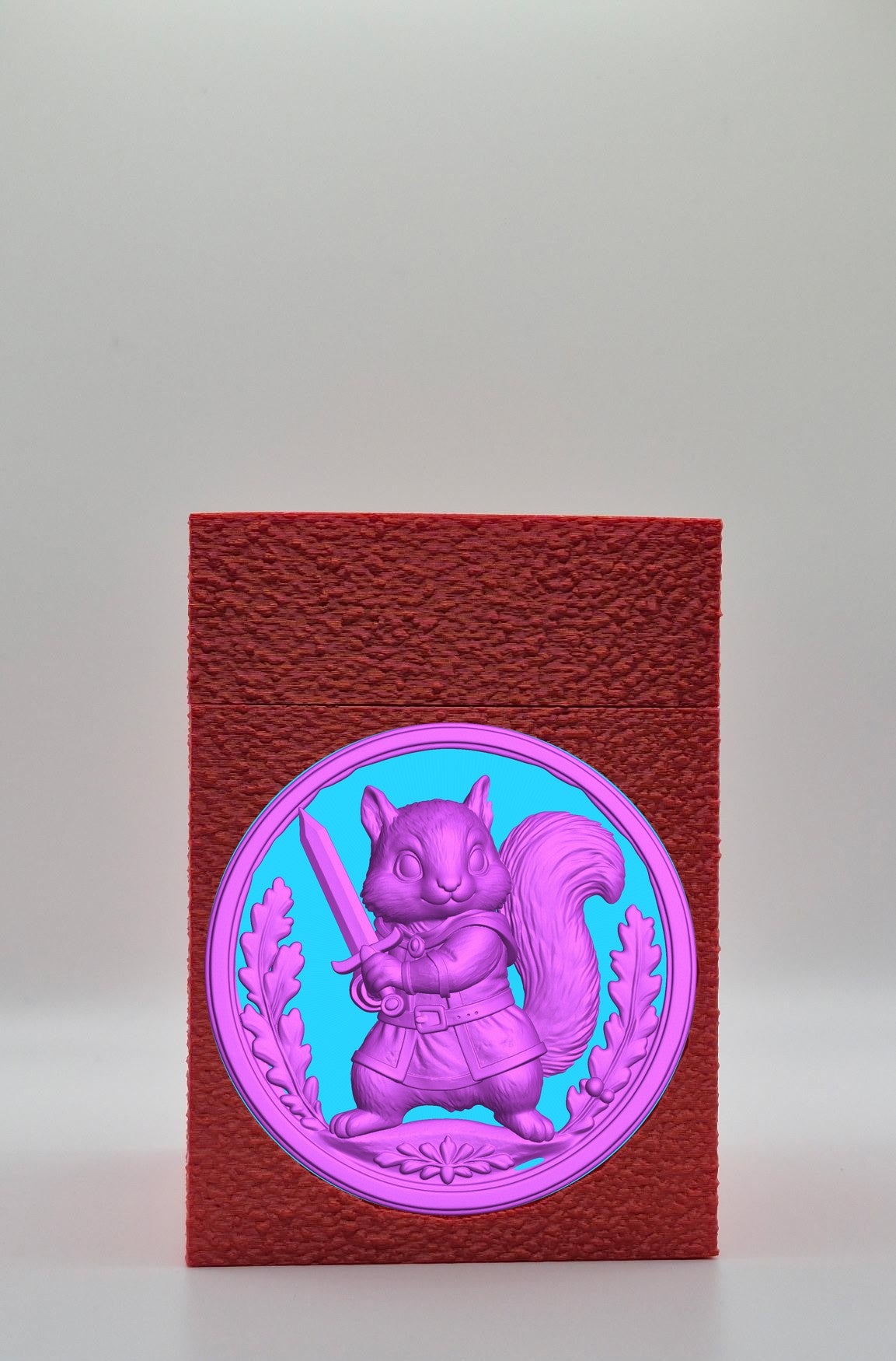 Squirrel Card Box — Red