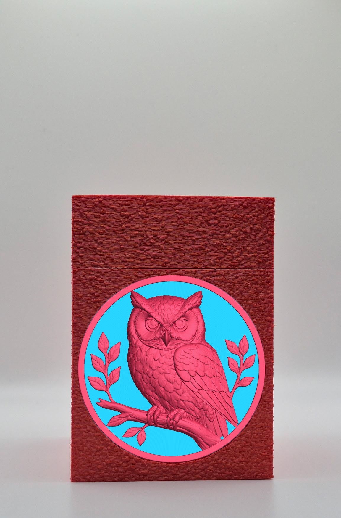 Owl Card Box — Red