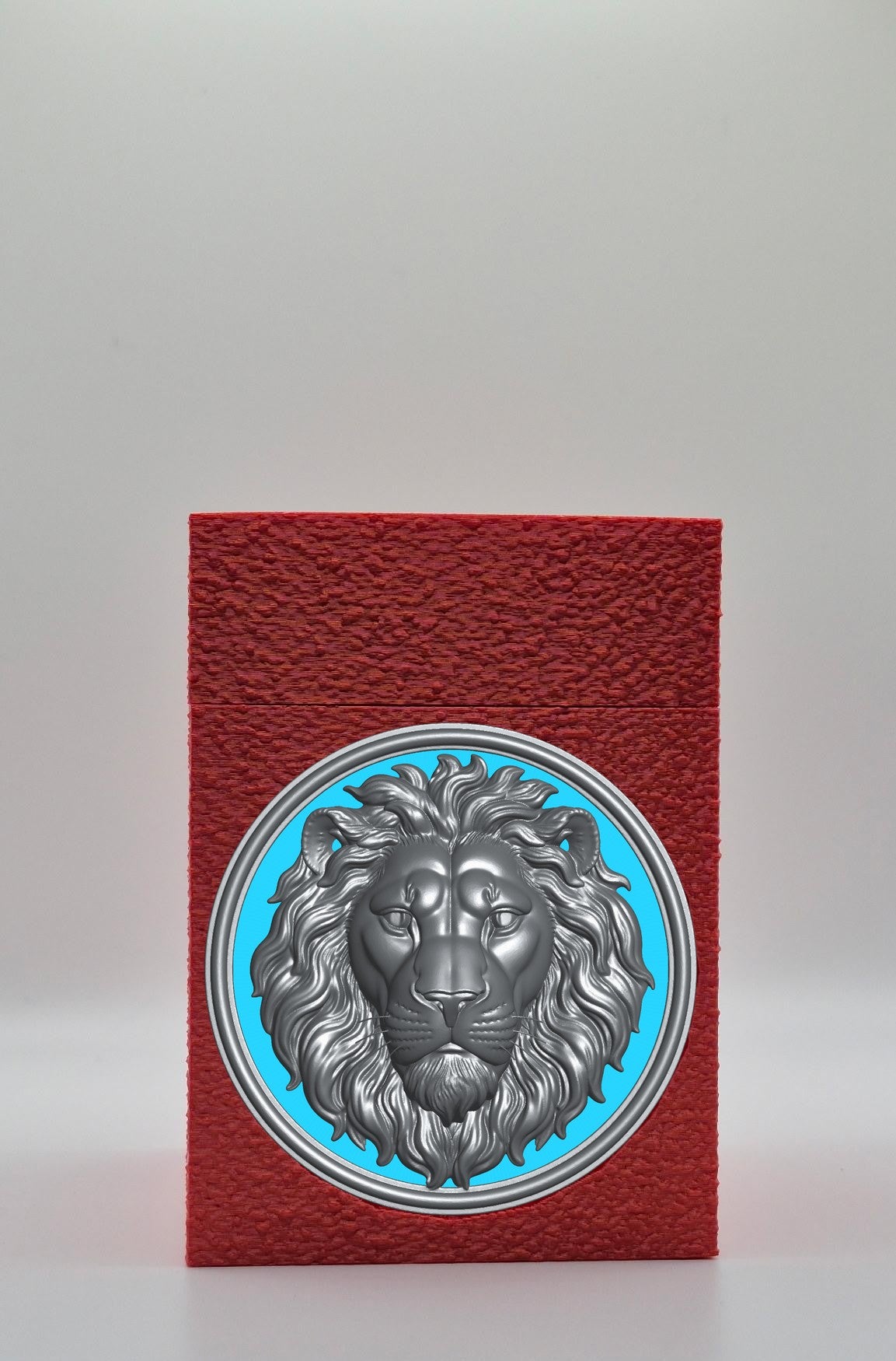 Lion Card Box — Red