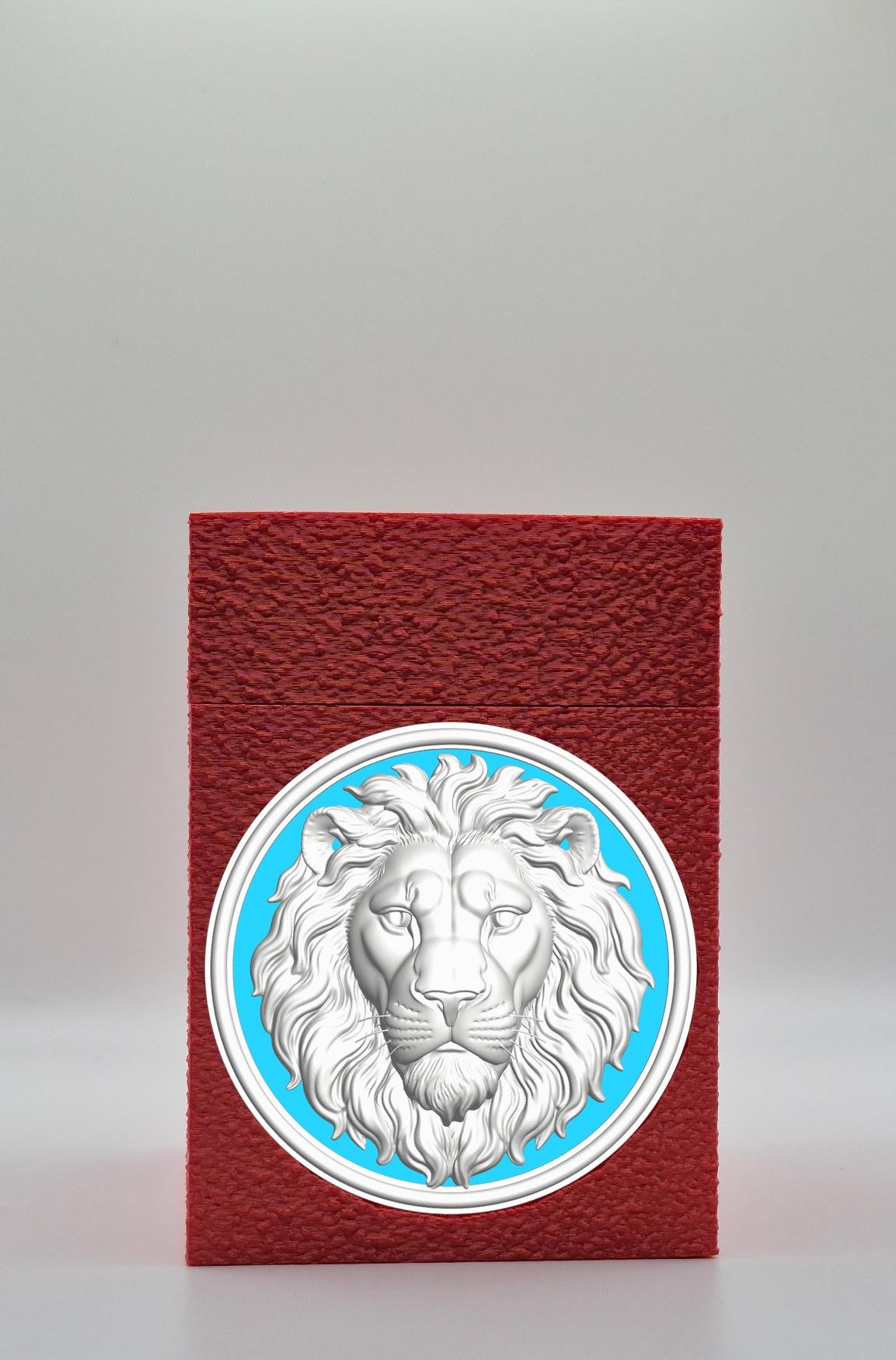 Lion Card Box — Red