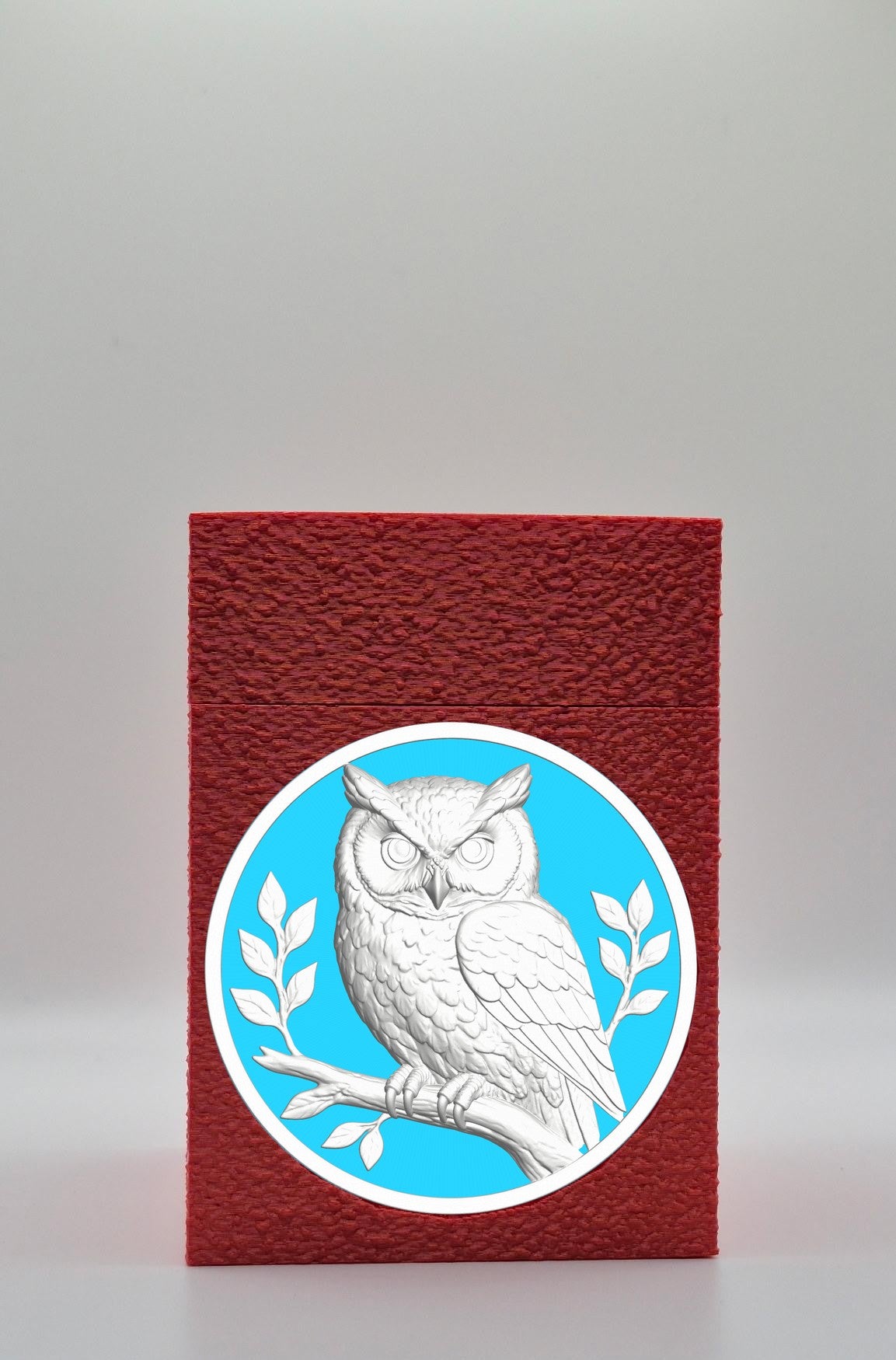 Owl Card Box — Red