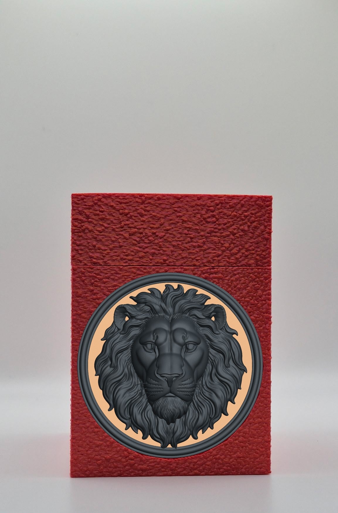 Lion Card Box — Red