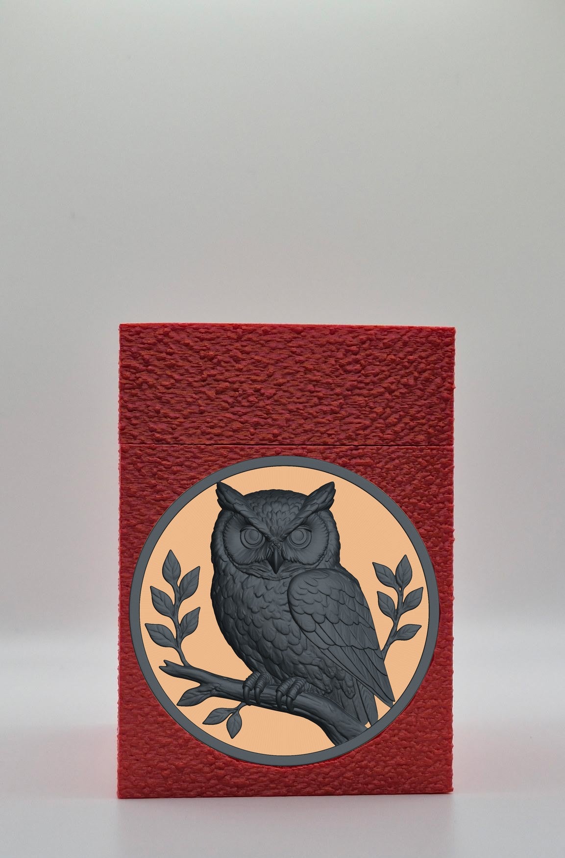 Owl Card Box — Red