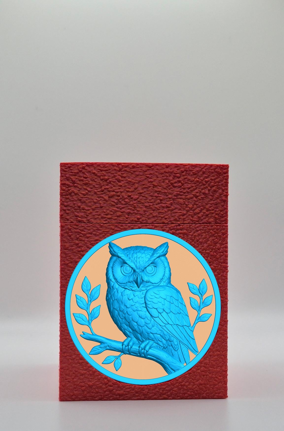 Owl Card Box — Red