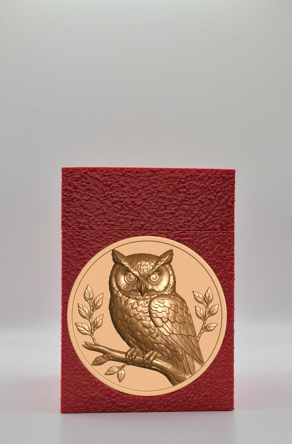 Owl Card Box — Red