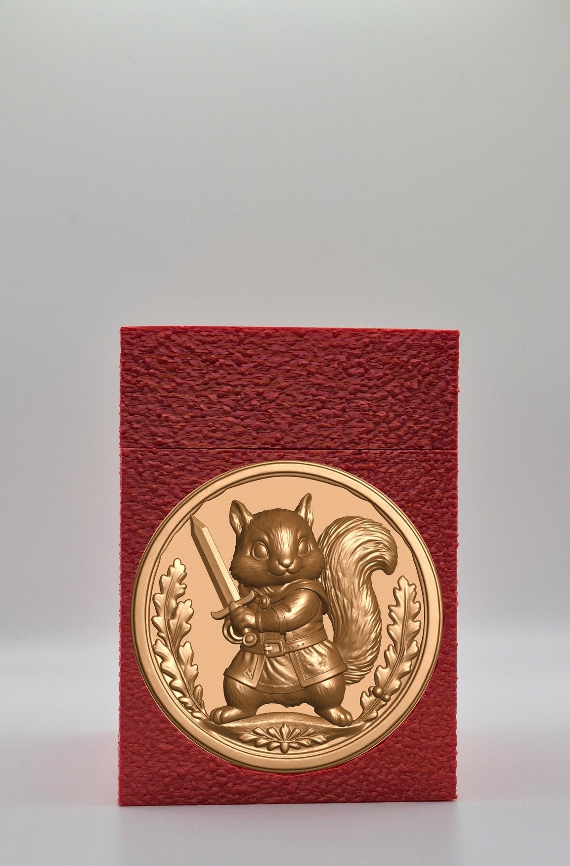 Squirrel Card Box — Red