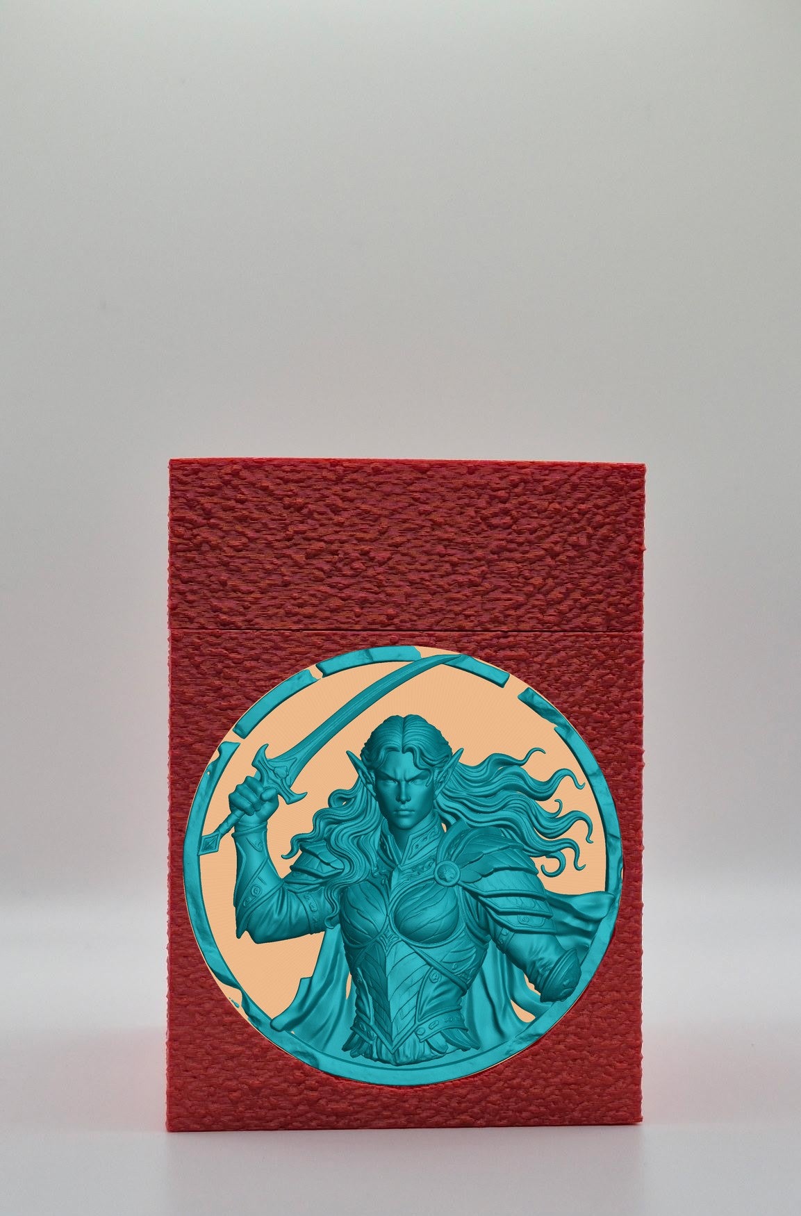 Elvish Warrior Card Box — Red