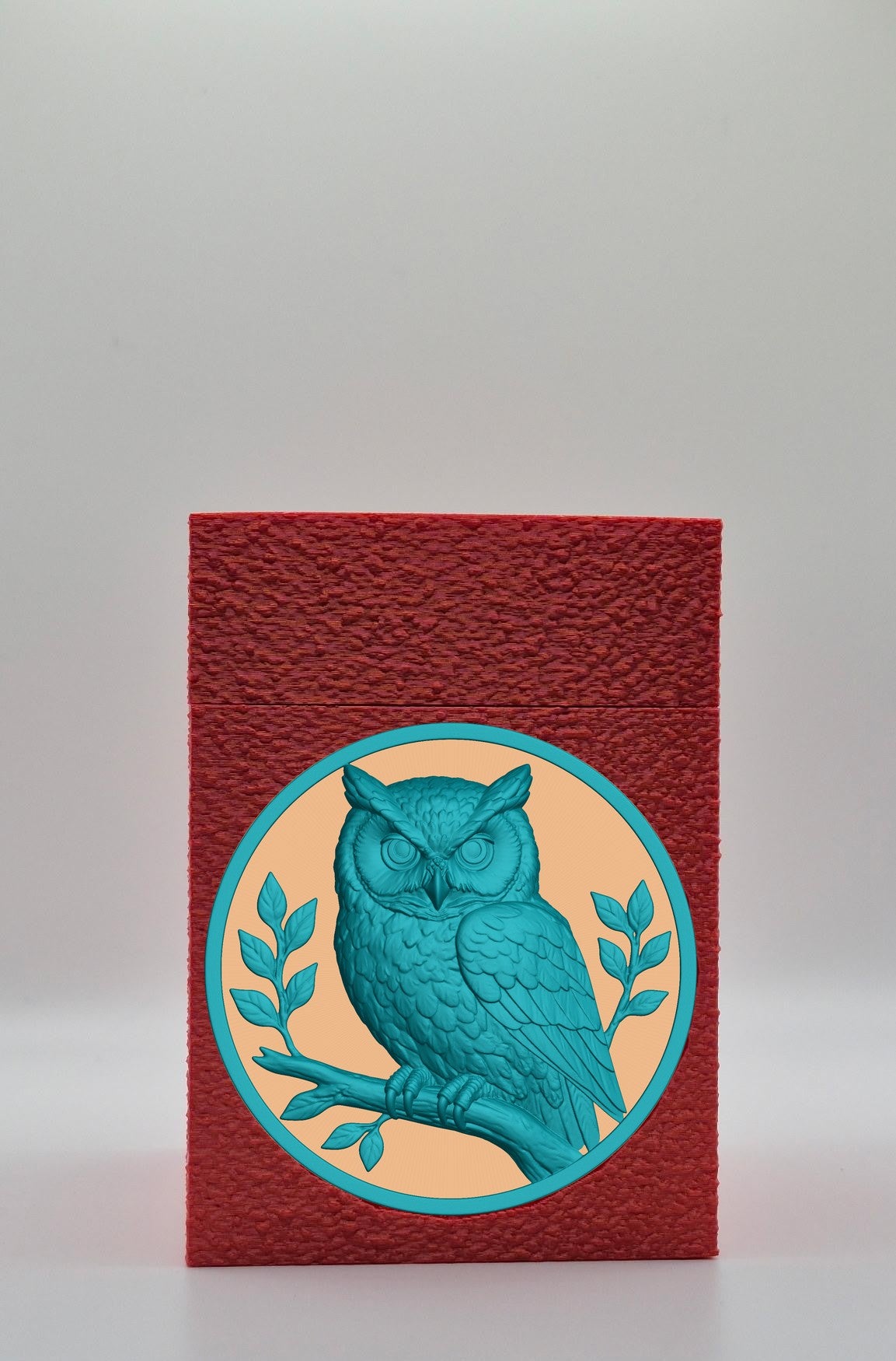 Owl Card Box — Red