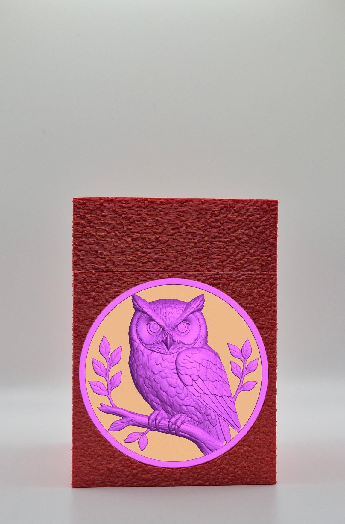 Owl Card Box — Red