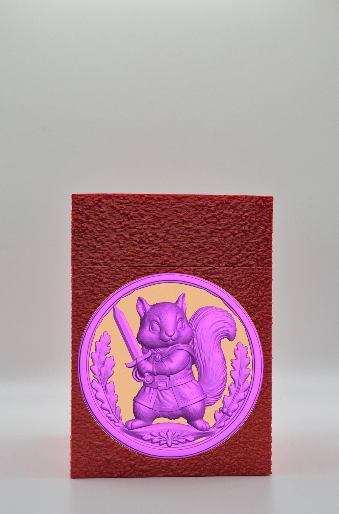 Squirrel Card Box — Red