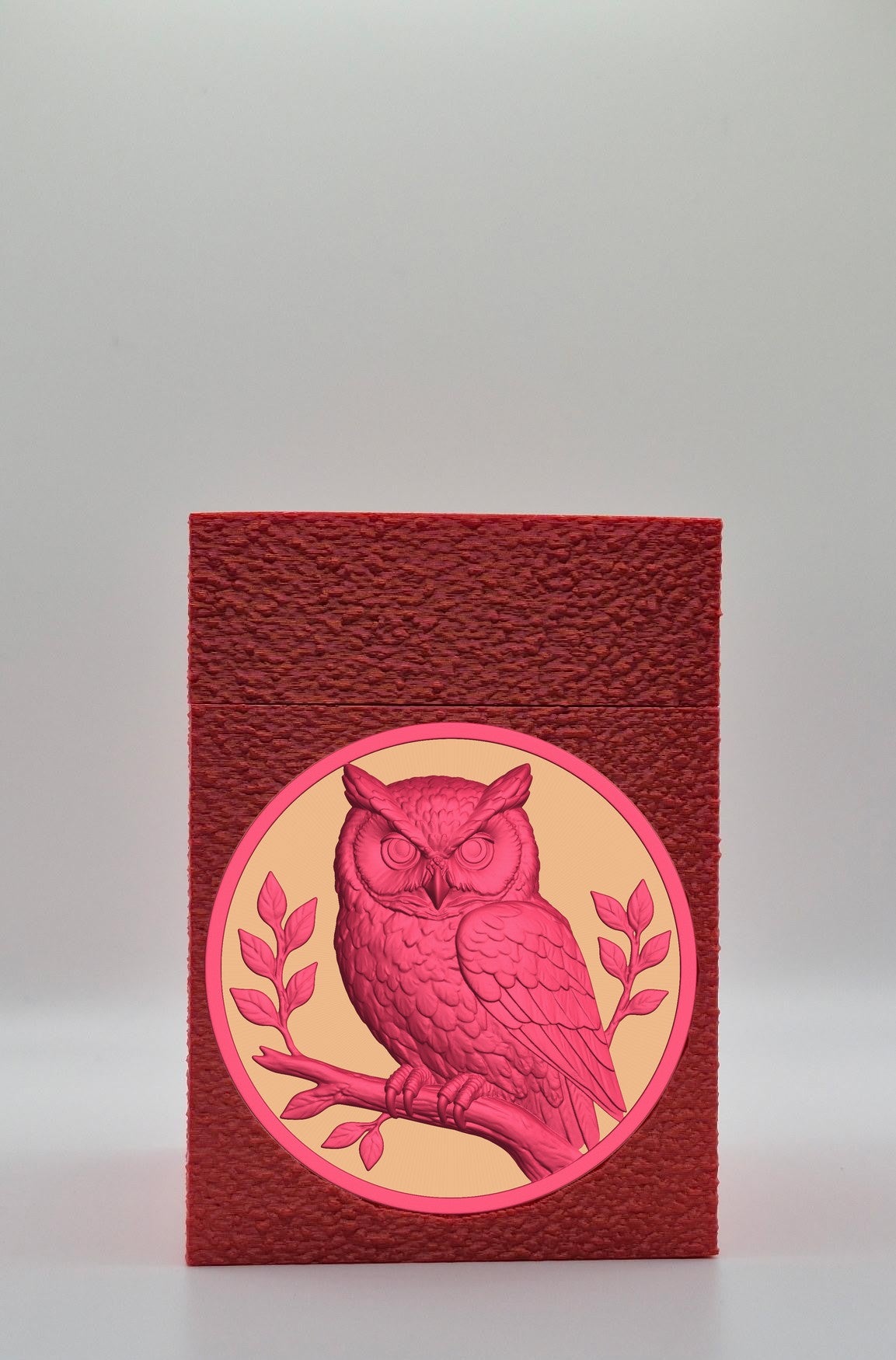 Owl Card Box — Red