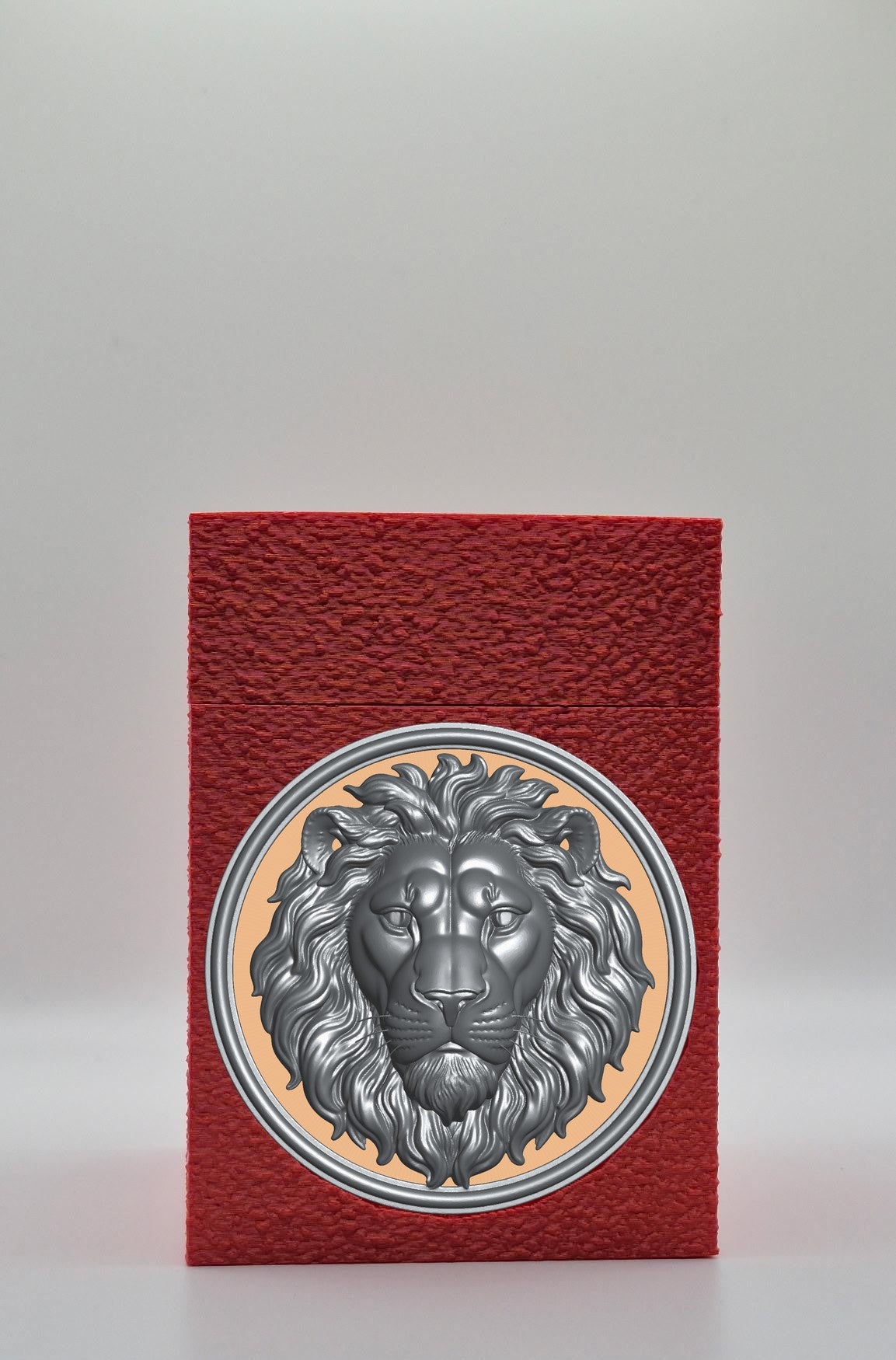 Lion Card Box — Red
